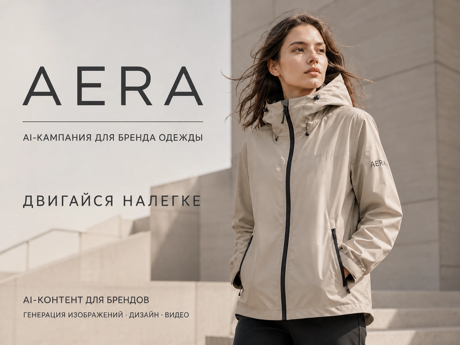 AERA — AI-кампания для бренда одежды — Изображение №1 — Графика, Нейро на Dprofile