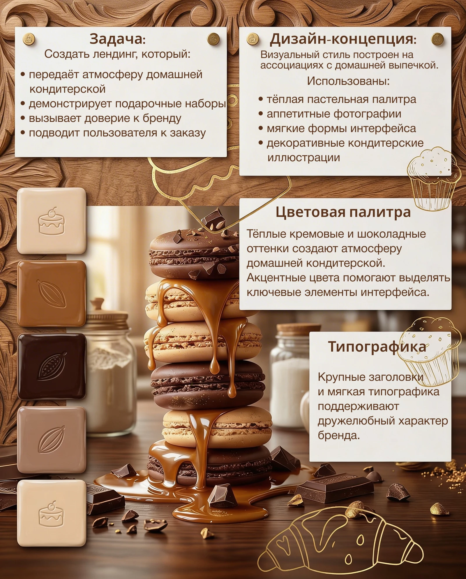 Дизайн лендинга для кондитерской — Изображение №2 — Интерфейсы, Графика на Dprofile