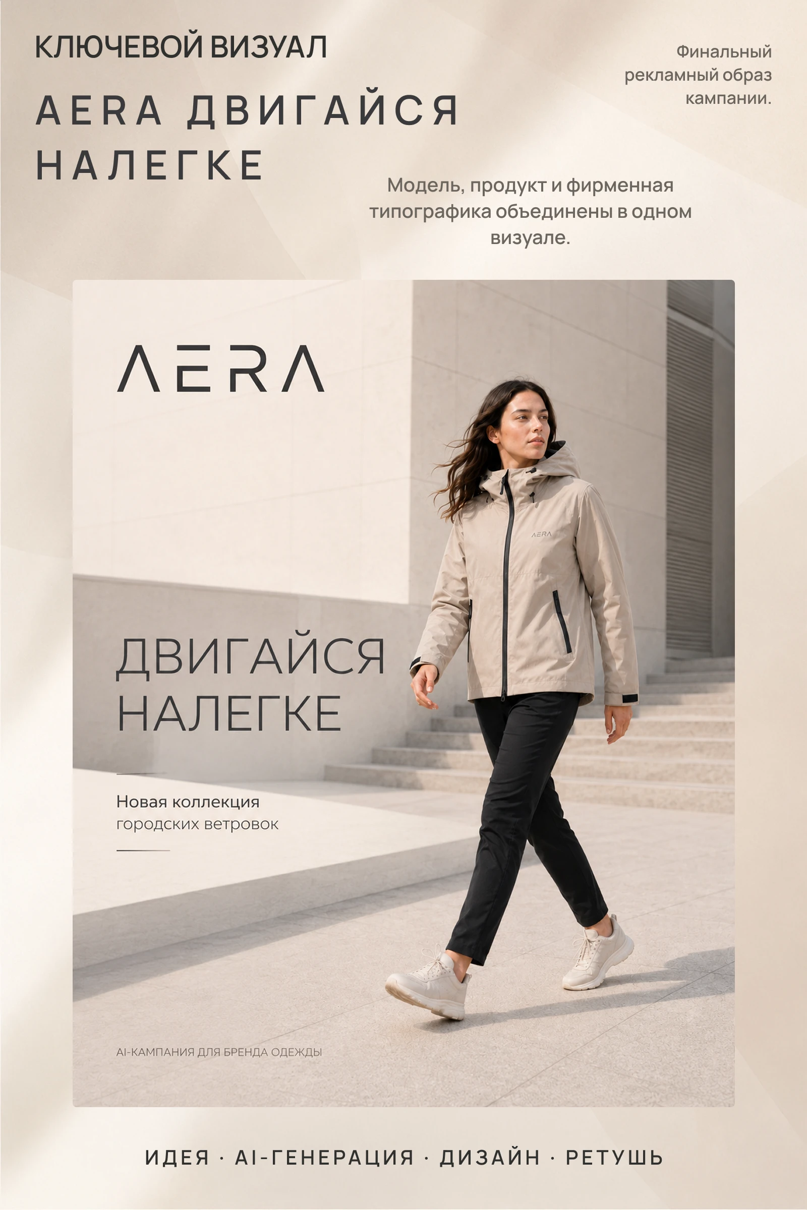AERA — AI-кампания для бренда одежды — Изображение №7 — Графика, Нейро на Dprofile