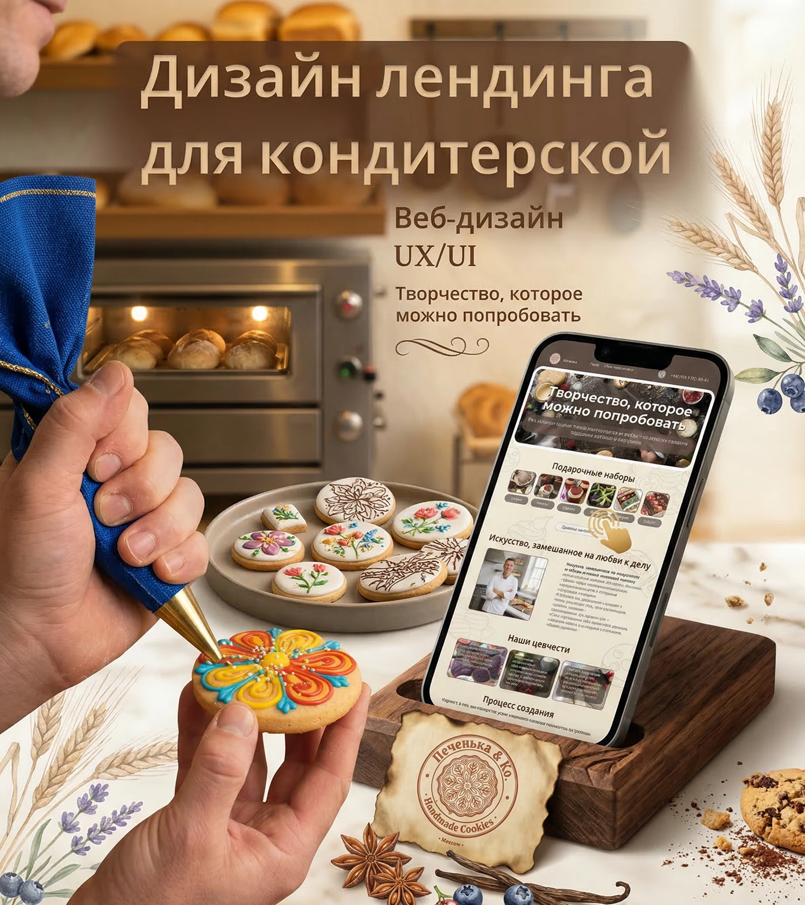 Дизайн лендинга для кондитерской — Изображение №1 — Интерфейсы, Графика на Dprofile