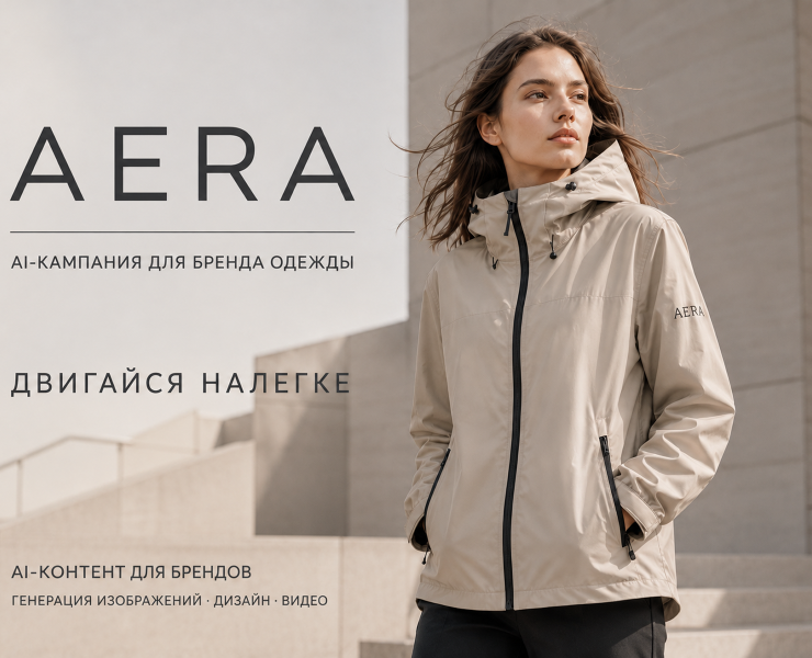 AERA — AI-кампания для бренда одежды — Графика, Нейро на Dprofile