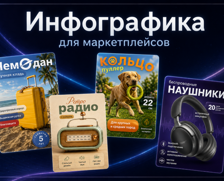 Инфографика для маркетплейсов — Графика, Промдизайн на Dprofile