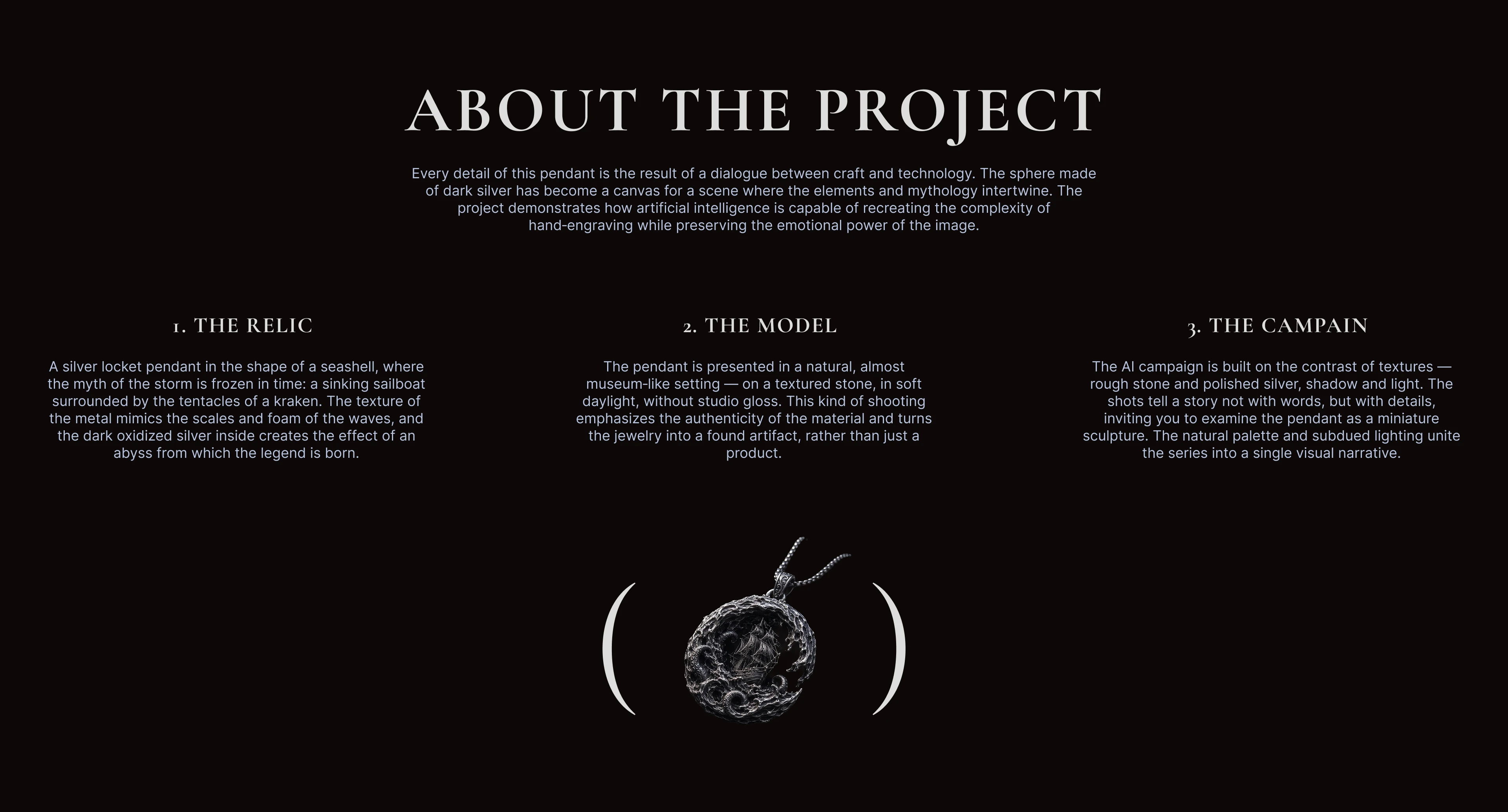 THE WOMAN & THE RELIC AI Visual Campaign — Изображение №2 — Интерфейсы, Графика на Dprofile