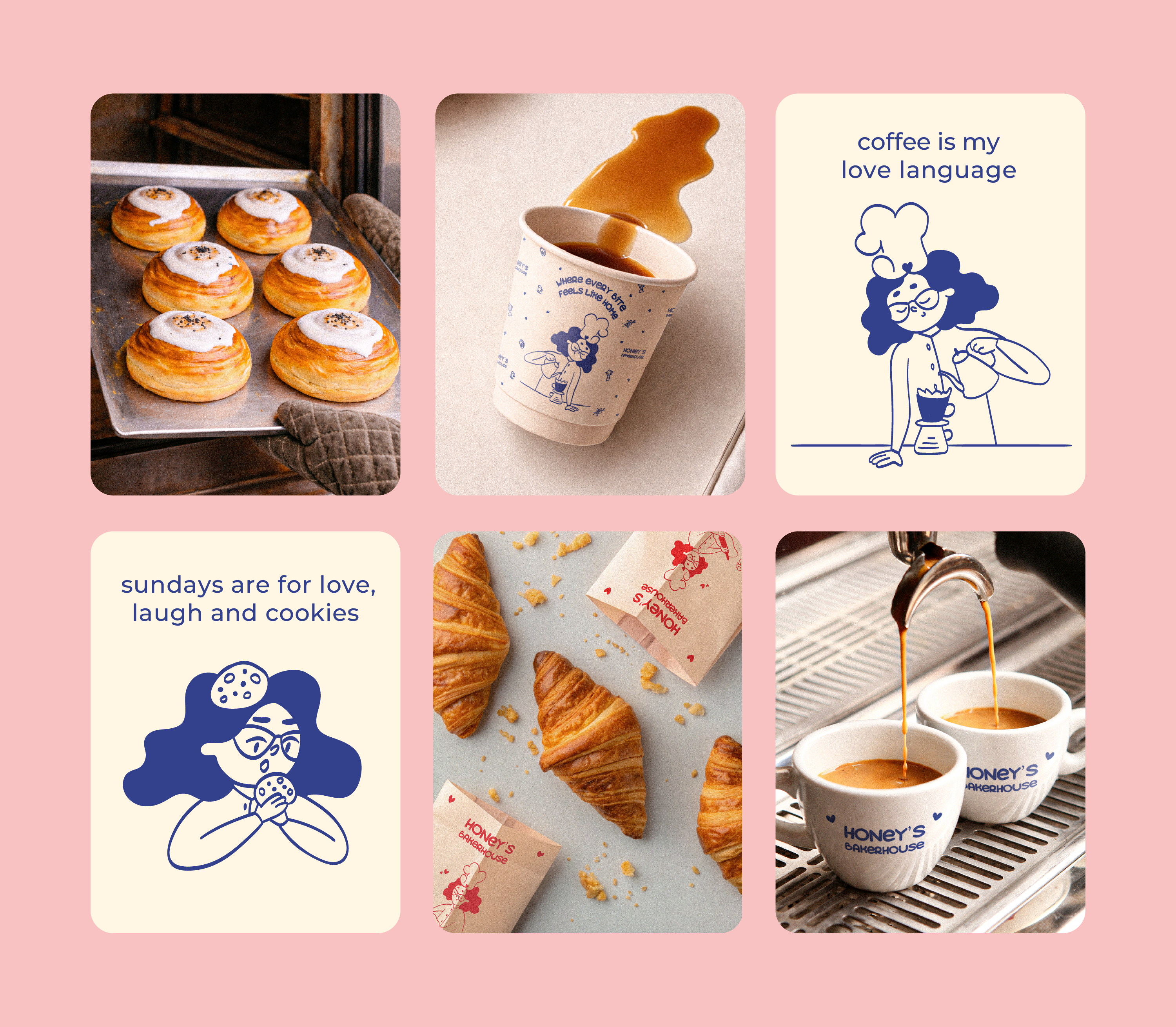 Honey's Bakerhouse: фирменный стиль пекарни из ОАЭ — Изображение №34 — Брендинг, Иллюстрация на Dprofile