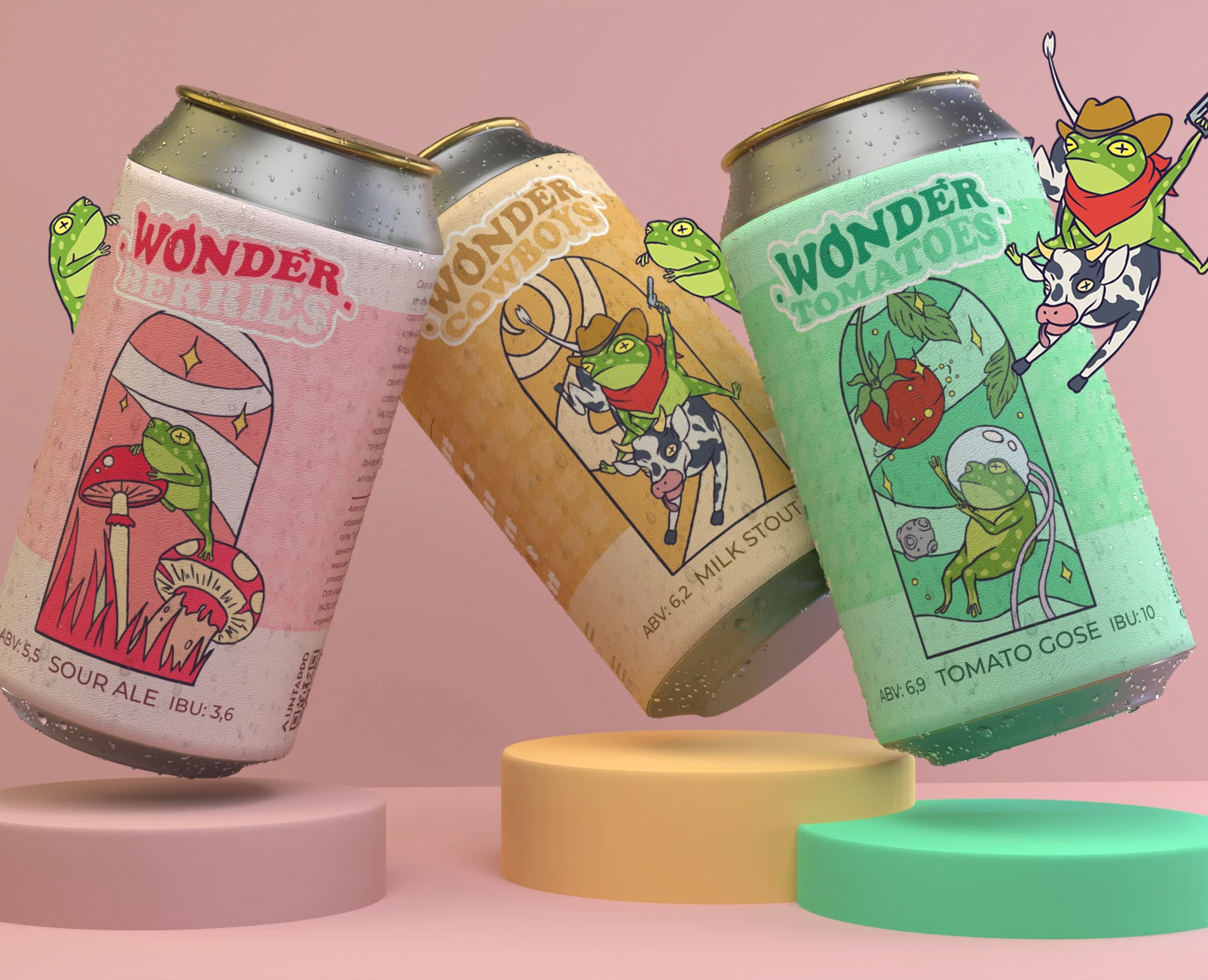 Wonderland: фирменный стиль и упаковка крафтового пива на Dprofile