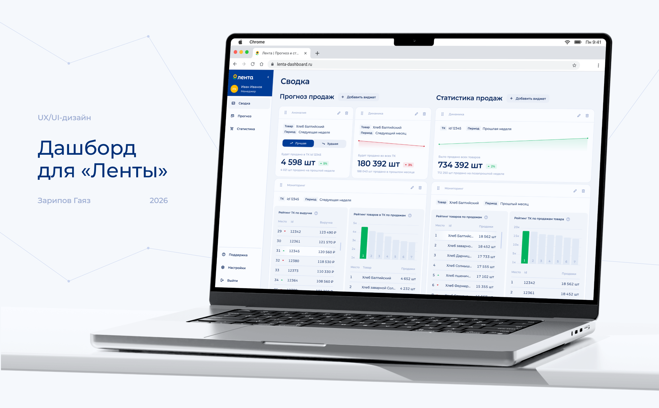 Дашборд для «Ленты» — Dashboard | UI/UX — Изображение №1 — Интерфейсы на Dprofile