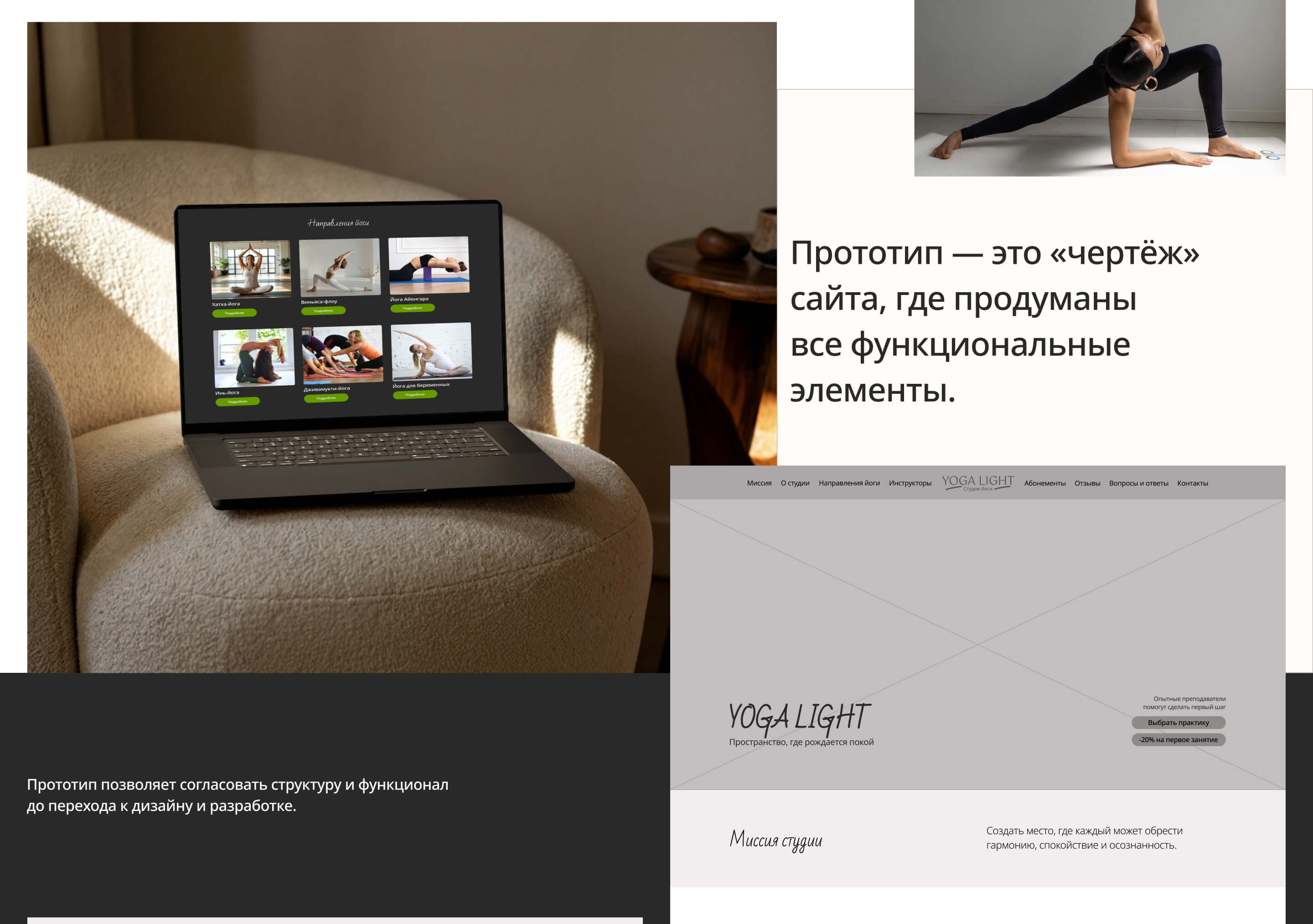 YOGA LIGHT | Website for a yoga studio — Изображение №6 — Интерфейсы на Dprofile