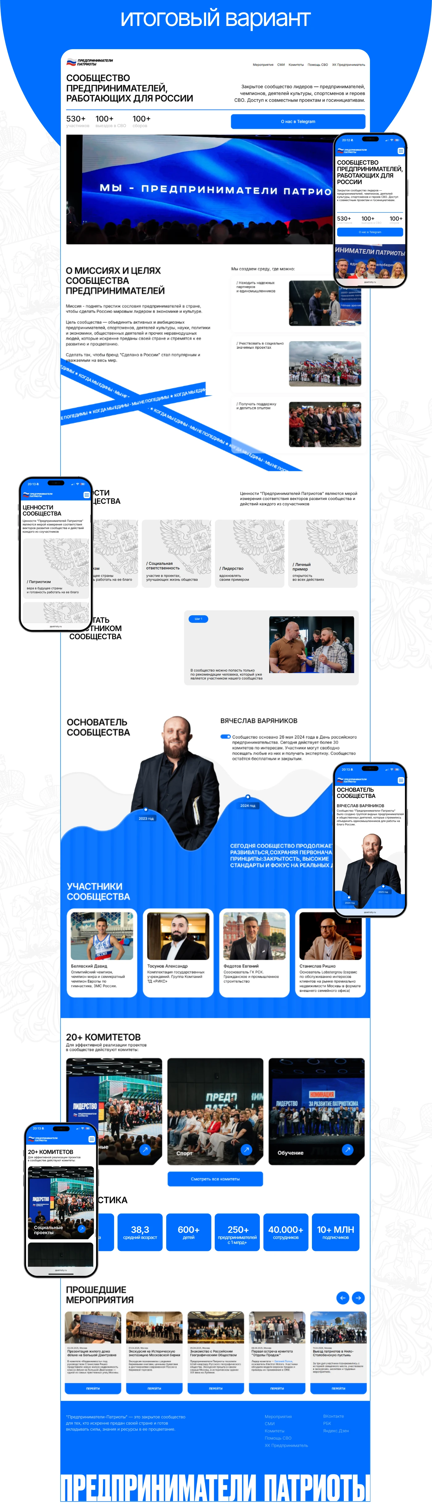 Многостраничный сайт для сообщества предпринимателей — Изображение №2 — Интерфейсы на Dprofile