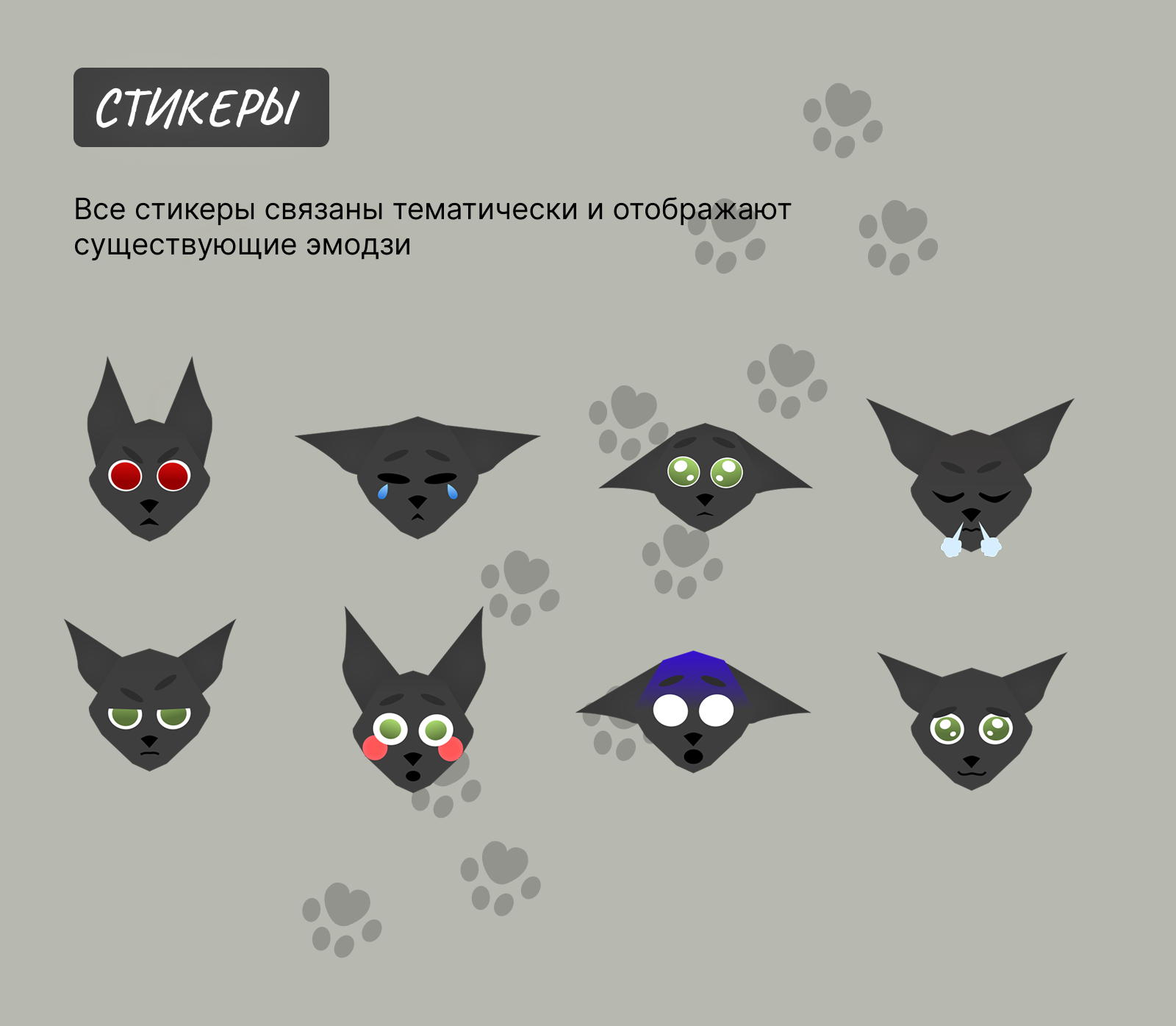 Анимированные стикеры для Телеграм «Черный кот» — Изображение №3 — Анимация на Dprofile