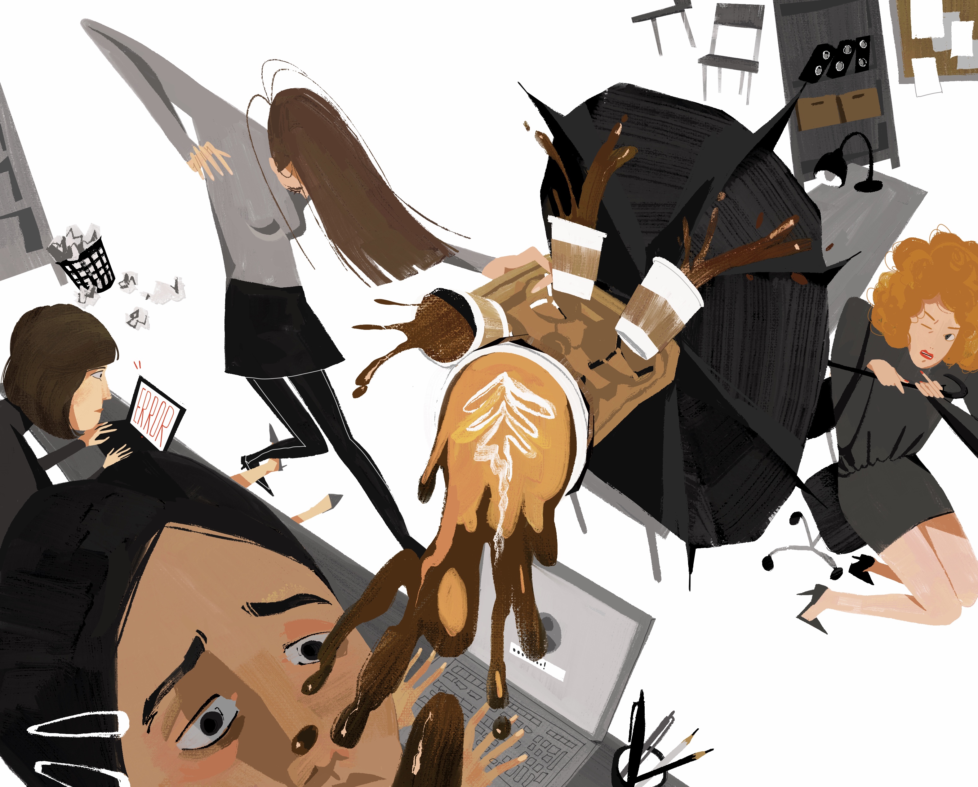 Иллюстрации-плакаты / Страх на каблуках — Изображение №3 — Иллюстрация на Dprofile