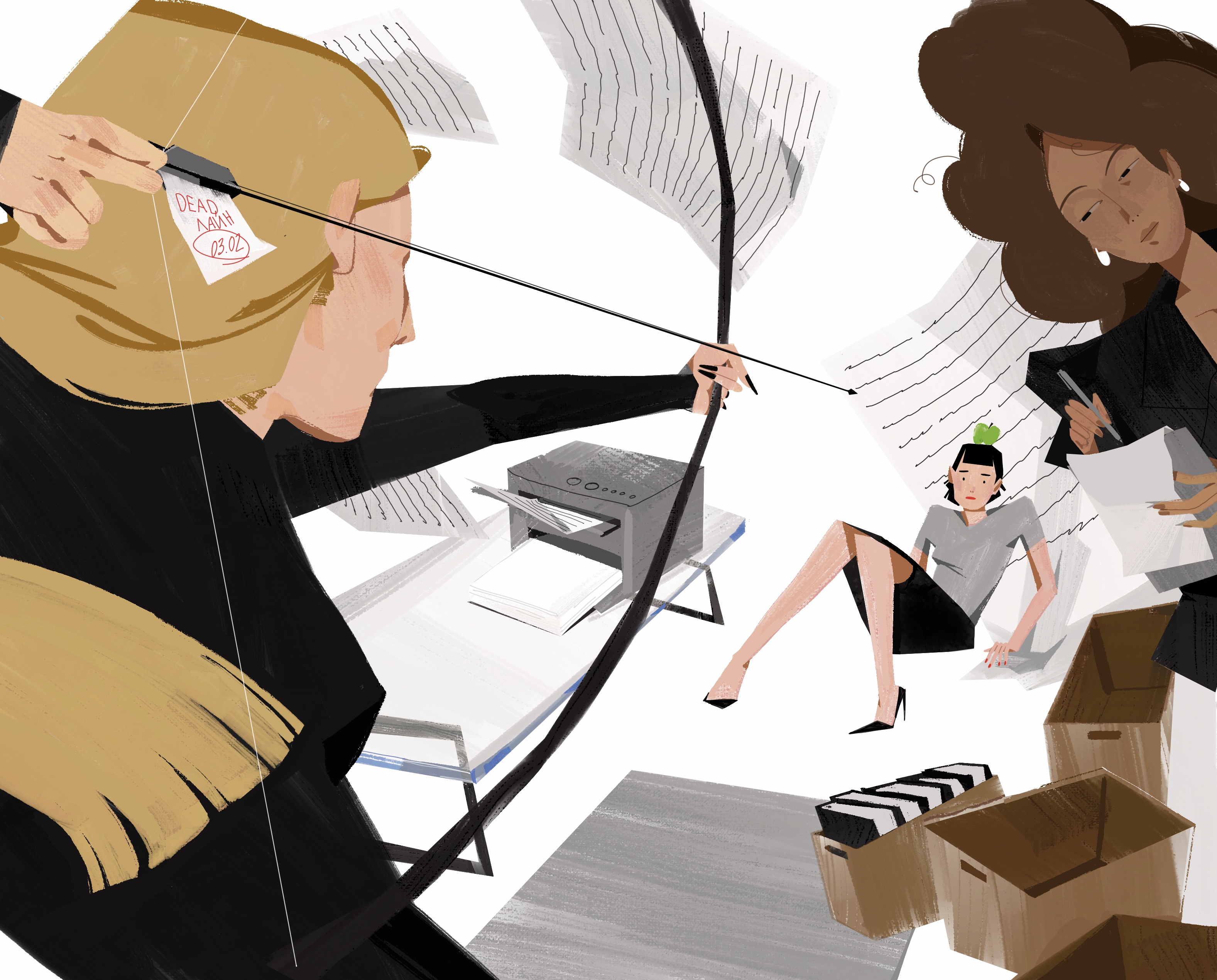 Иллюстрации-плакаты / Страх на каблуках — Изображение №1 — Иллюстрация на Dprofile