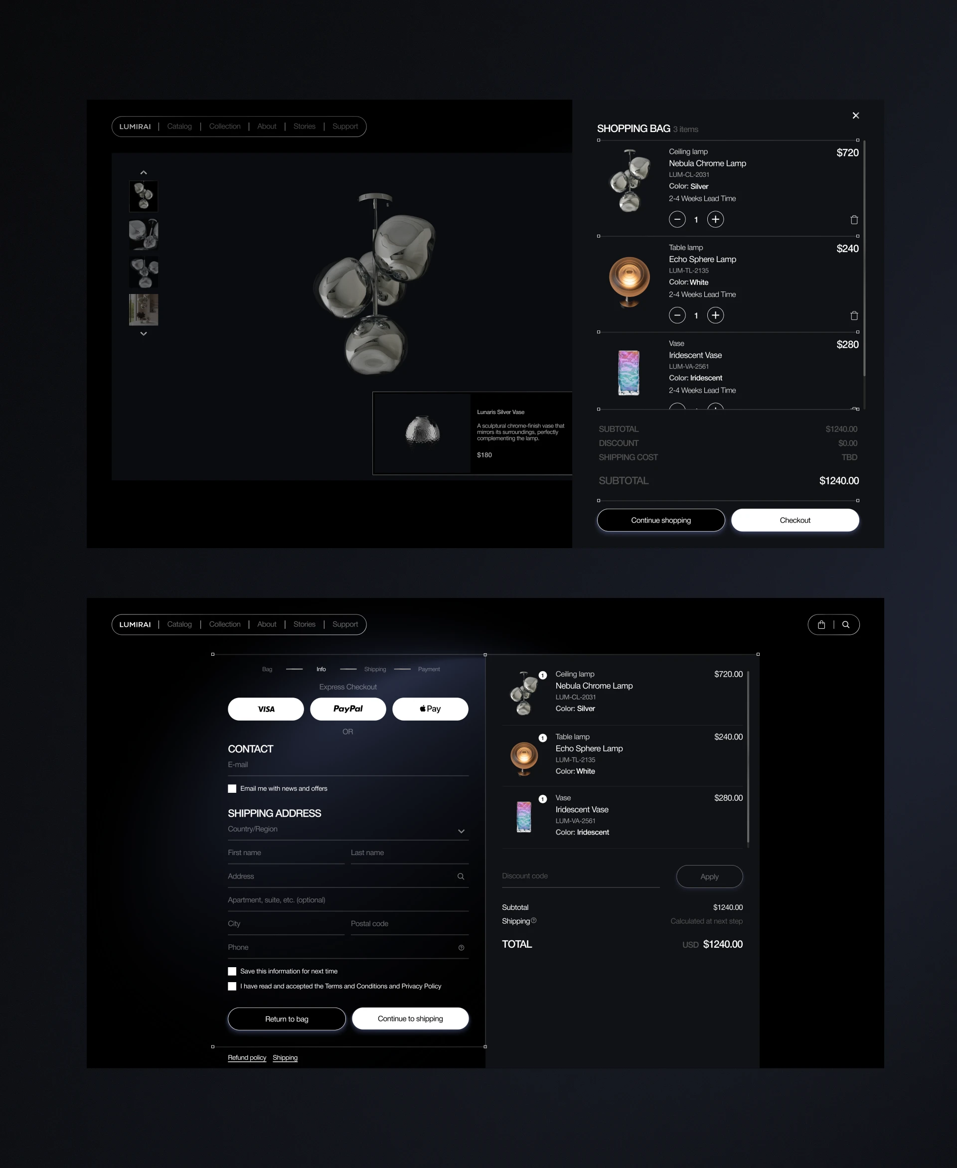 LUMIRAI| E-COMMERCE WEBSITE — Изображение №9 — Интерфейсы, Брендинг на Dprofile