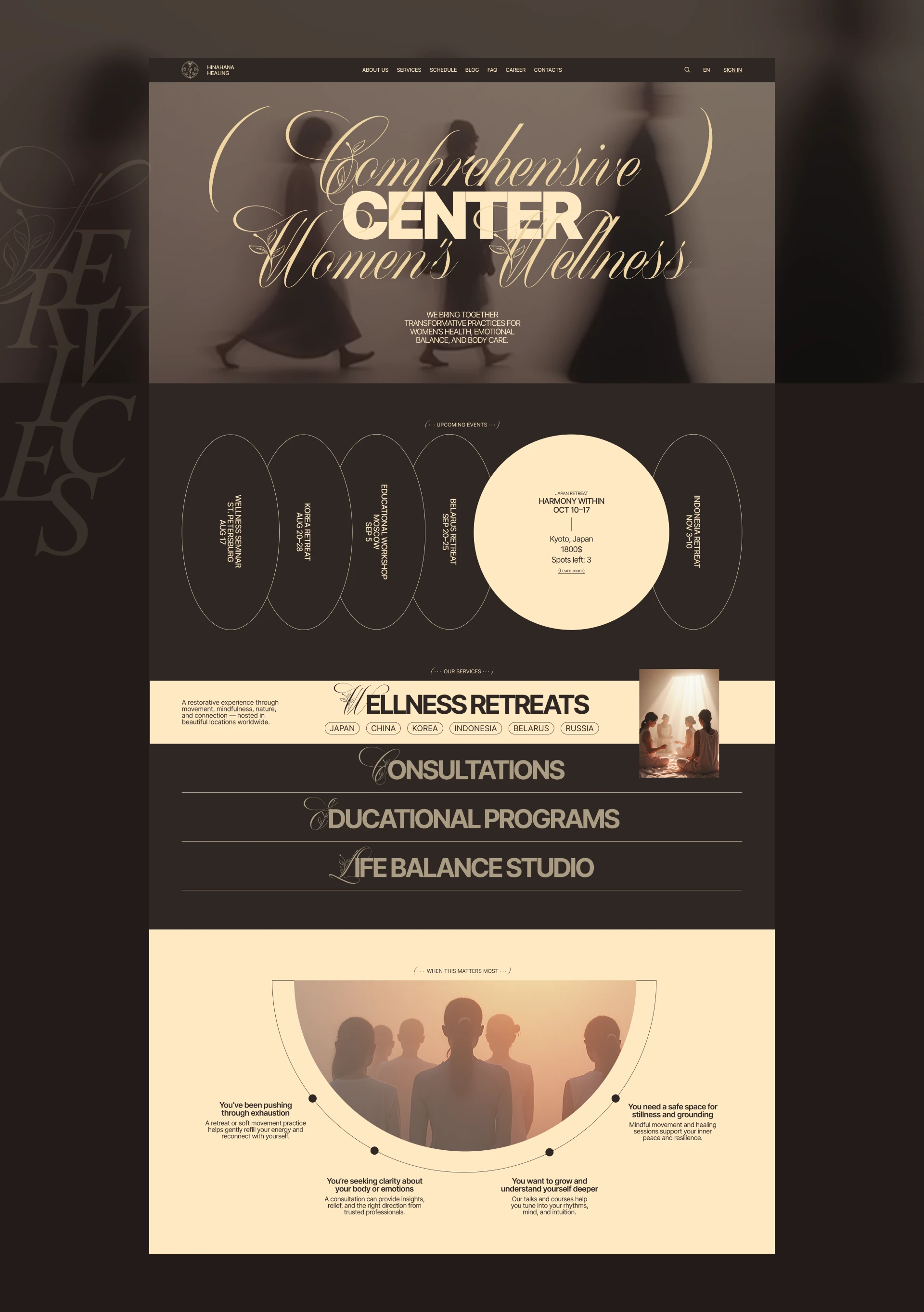 HinaHana Healing | Corporate website — Изображение №6 — Интерфейсы, Брендинг на Dprofile