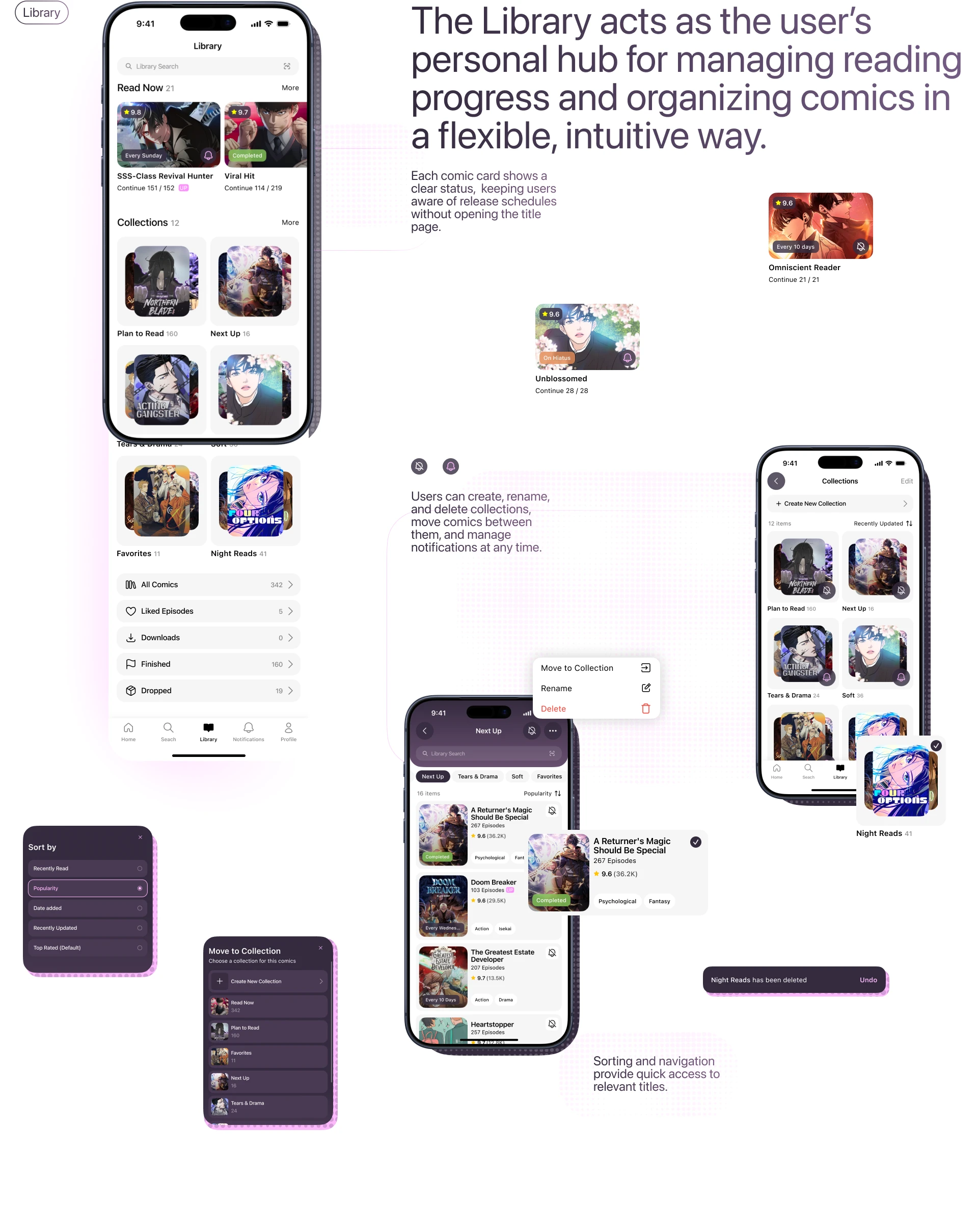 Toonary | Mobile App | UX/UI Case — Изображение №15 — Интерфейсы, Брендинг на Dprofile