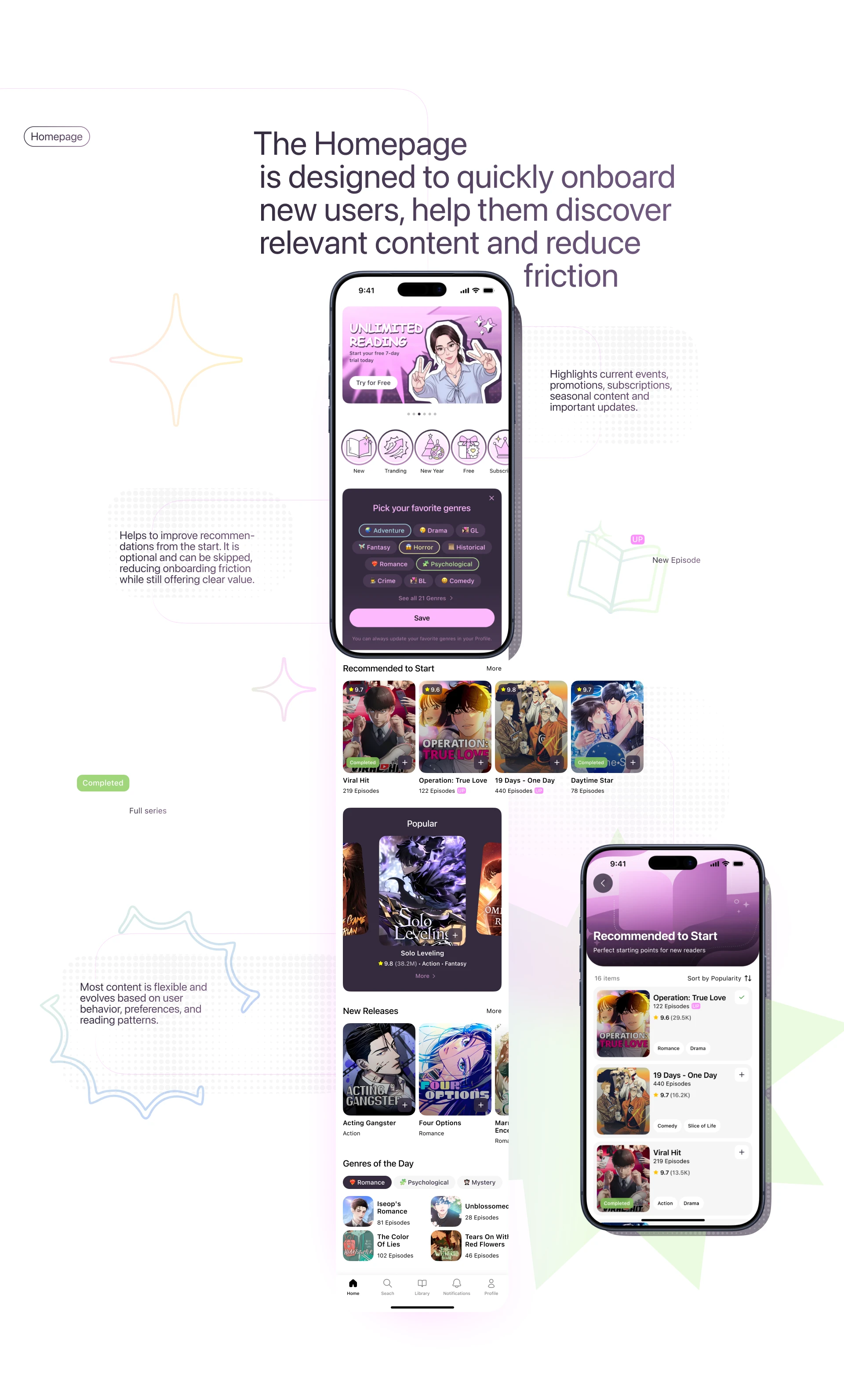 Toonary | Mobile App | UX/UI Case — Изображение №7 — Интерфейсы, Брендинг на Dprofile