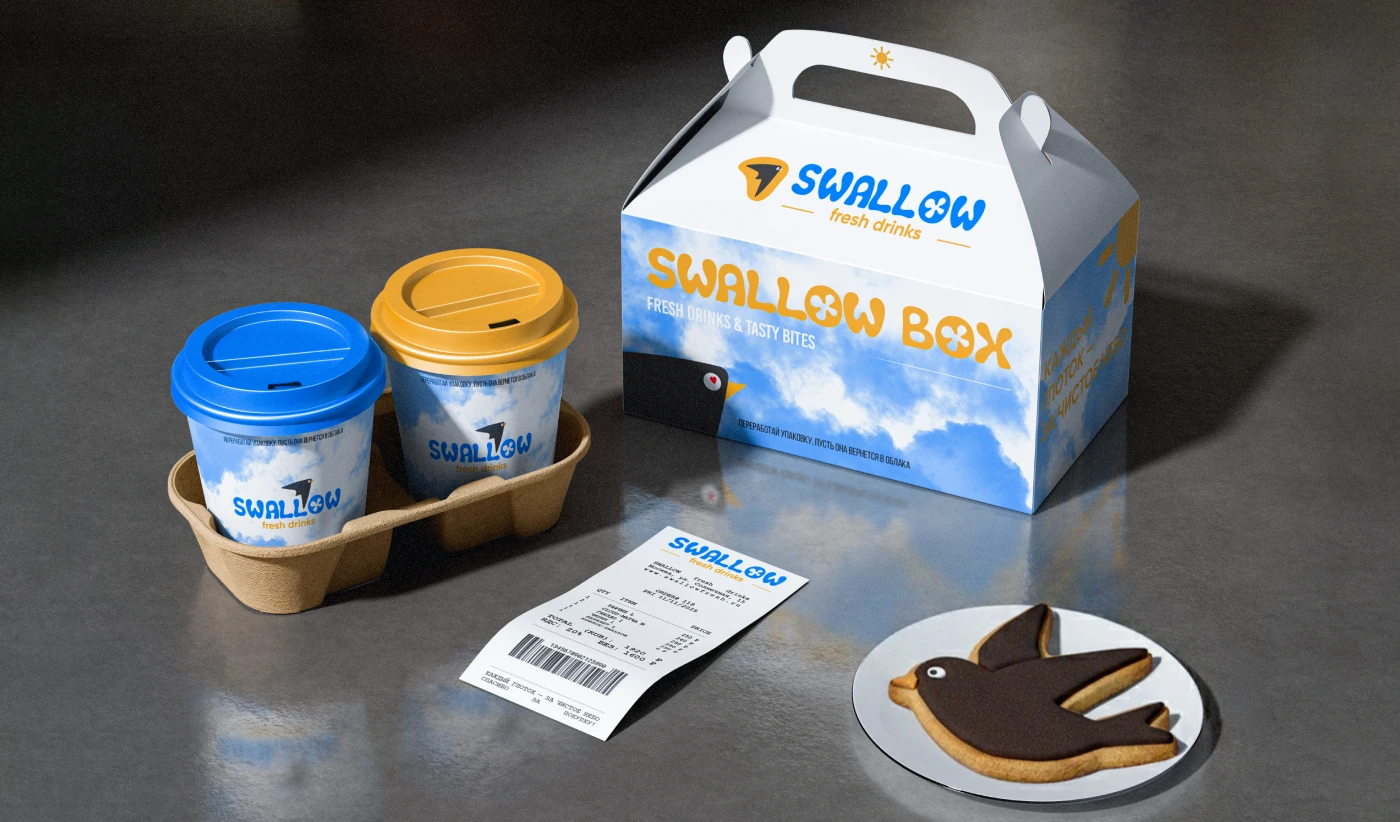Swallow: Айдентика бренда Fresh-кофеен — Изображение №6 — Брендинг на Dprofile