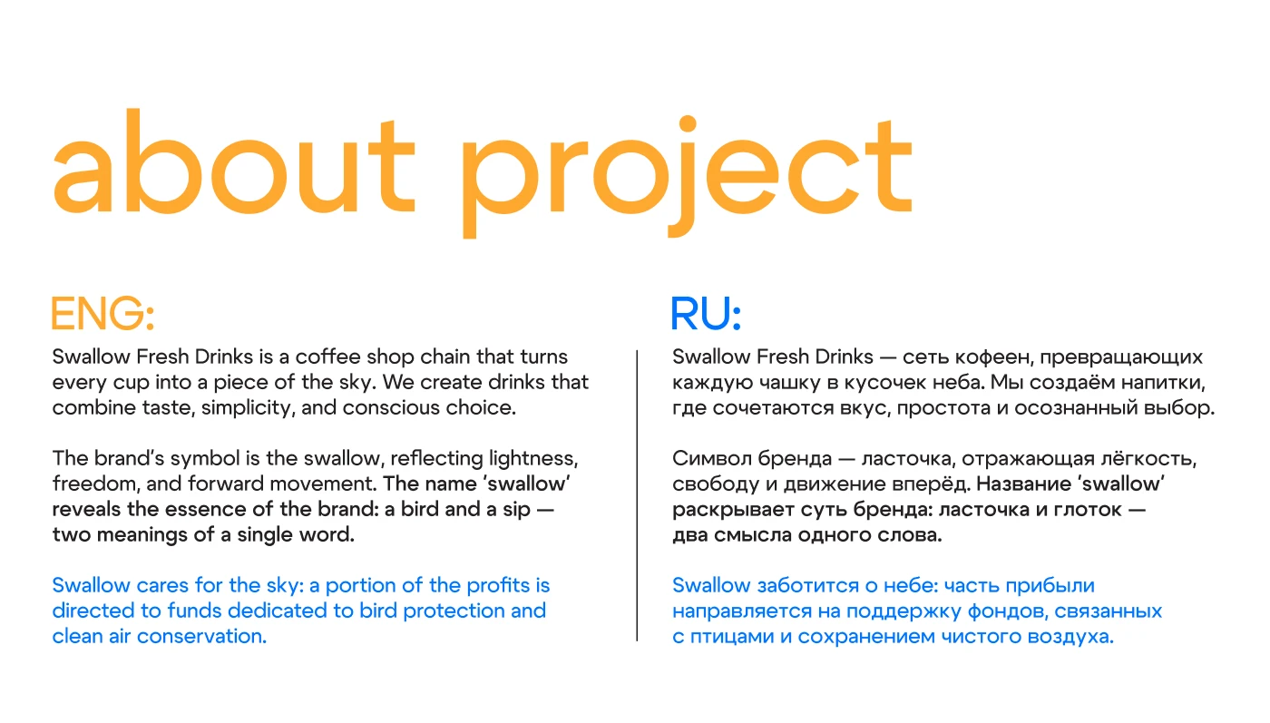 Swallow: Айдентика бренда Fresh-кофеен — Изображение №2 — Брендинг на Dprofile