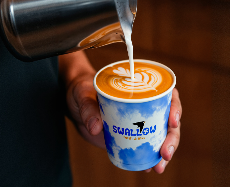 Swallow: Айдентика бренда Fresh-кофеен — Брендинг на Dprofile