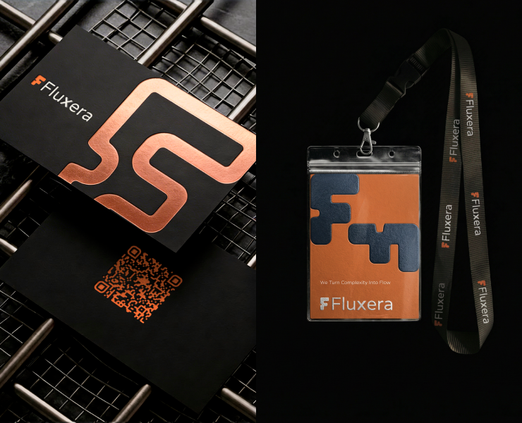 Брендинг для Fluxera (IT-компания) на Dprofile