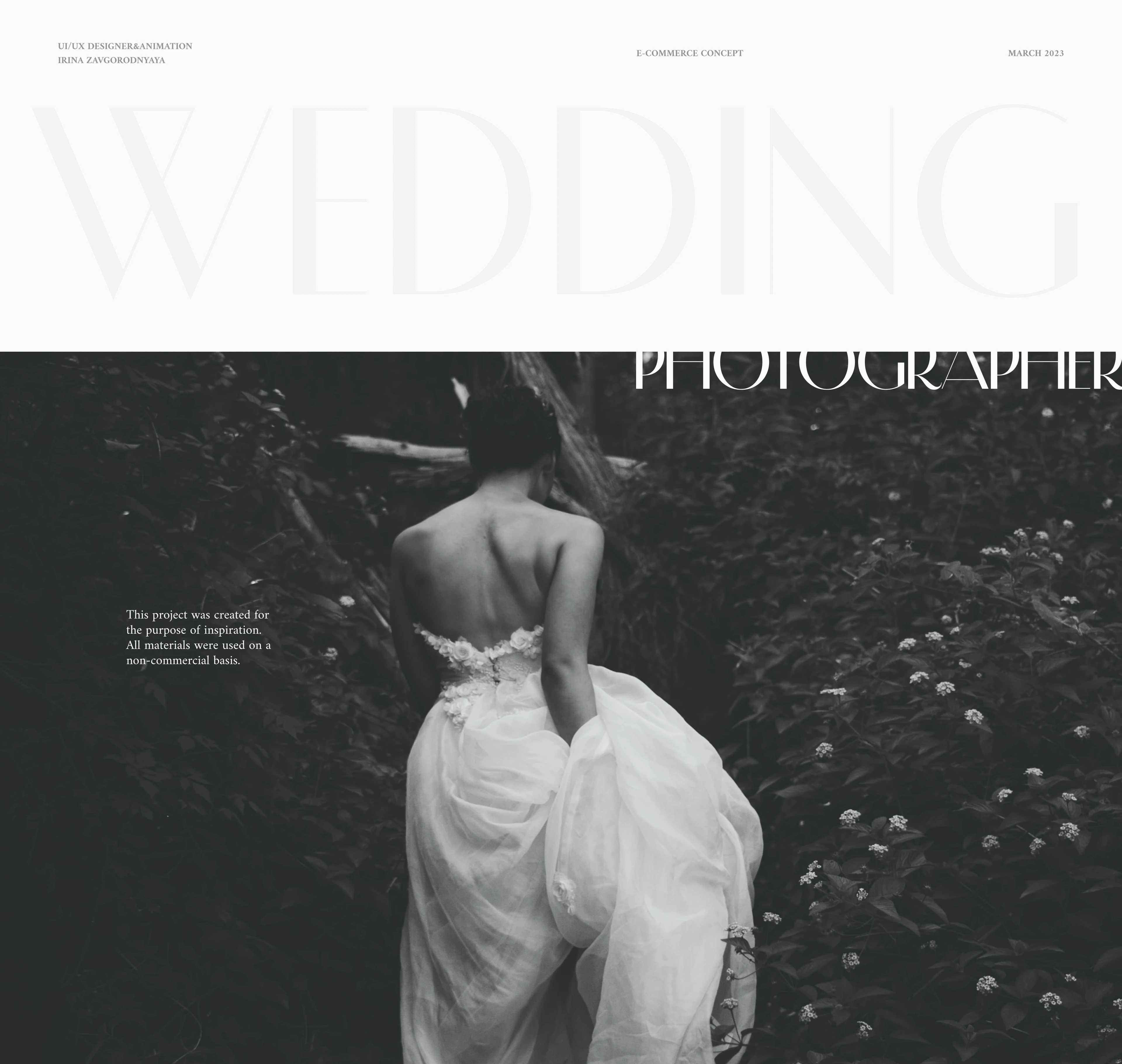 WEDDING PHOTOGRAPHER WEBDESIGN CONCEPT — Изображение №1 — Интерфейсы на Dprofile