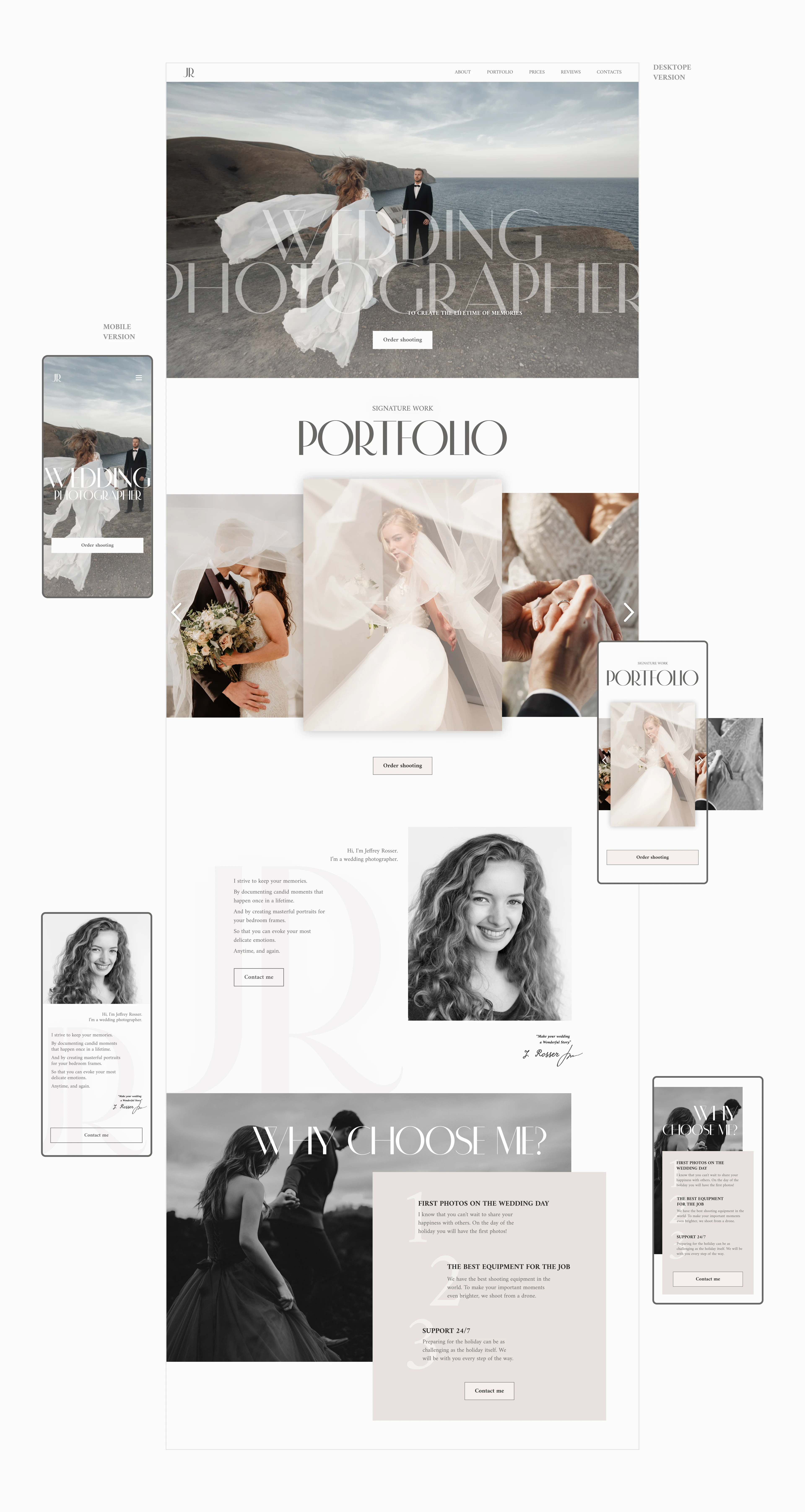 WEDDING PHOTOGRAPHER WEBDESIGN CONCEPT — Изображение №6 — Интерфейсы на Dprofile