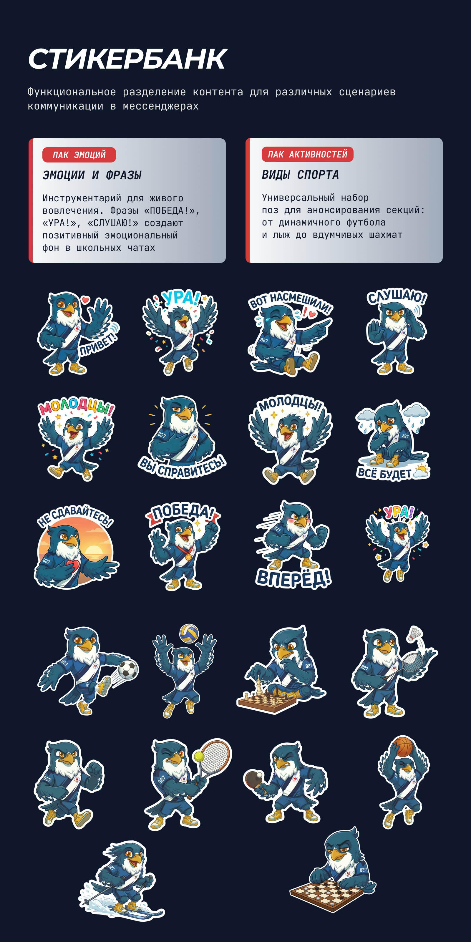 СОКОЛ — Дизайн маскота и визуальная экосистема. — Изображение №5 — Брендинг, Иллюстрация на Dprofile