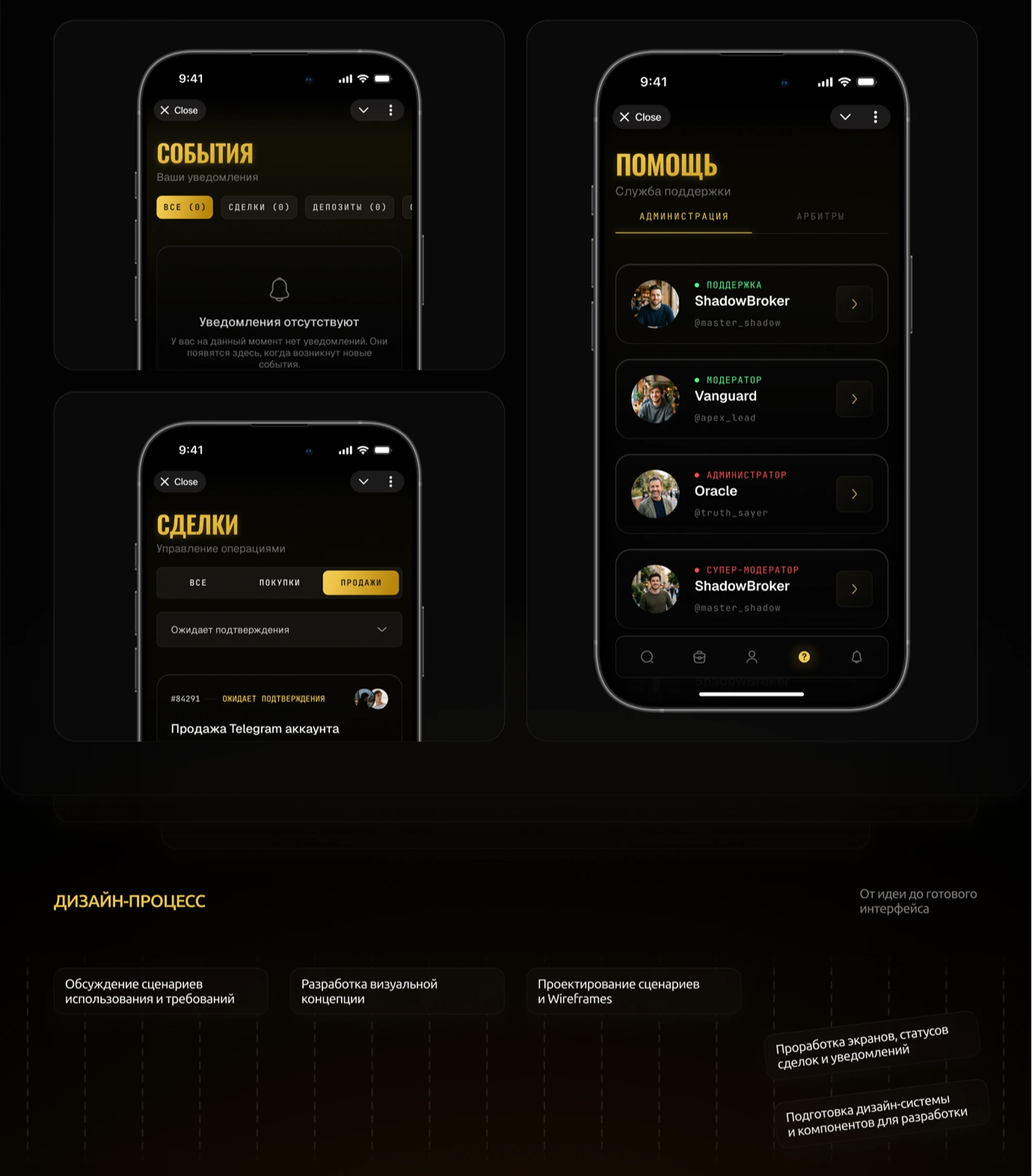 Telegram Mini App Garant Service & Services — Изображение №2 — Интерфейсы на Dprofile