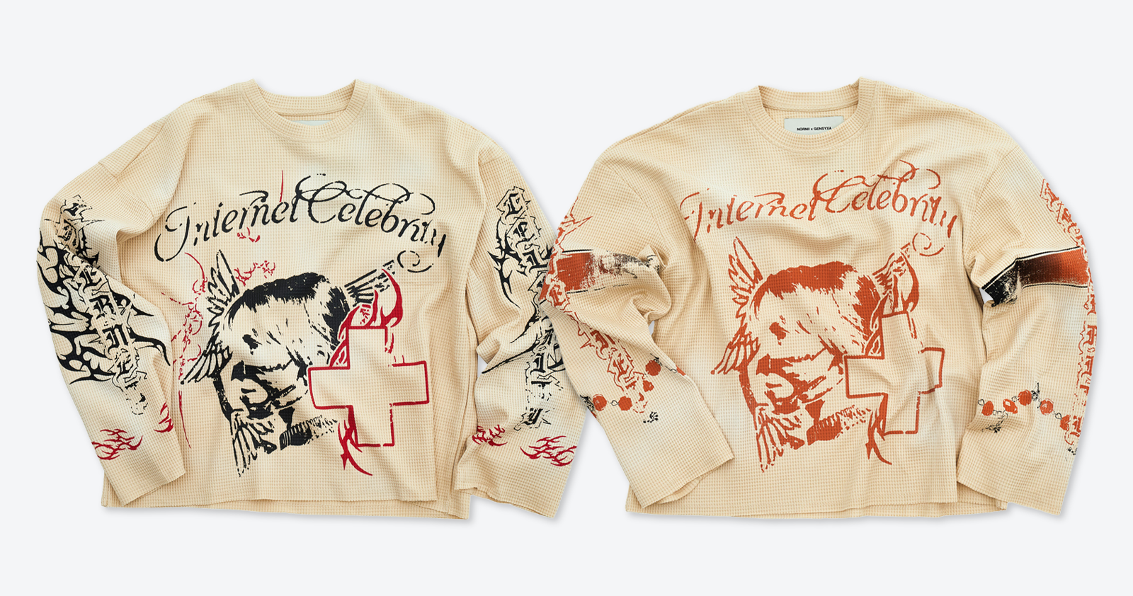 NORNII x GENSYXA – Коллекция одежды, дизайн лонгсливов — Изображение №5 — Брендинг, Графика на Dprofile