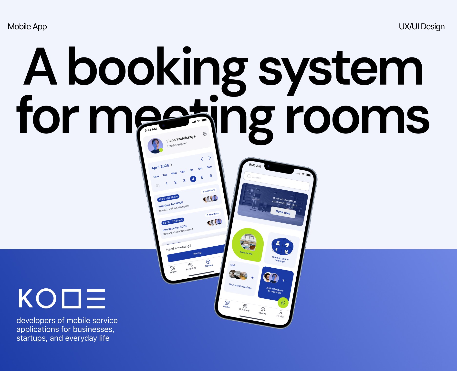 Meeting rooms. KODE | mobile app — Интерфейсы на Dprofile