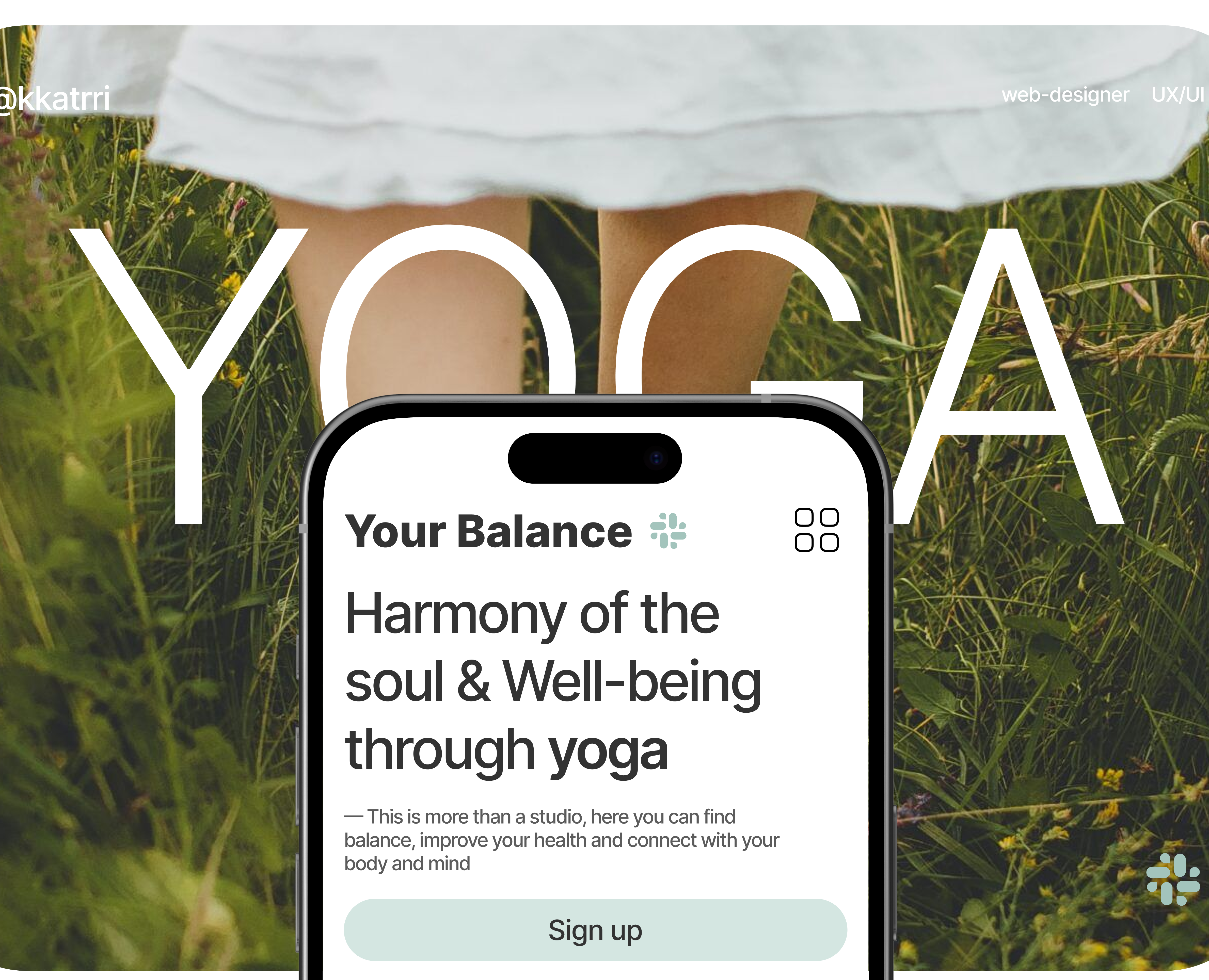landing page for yoga studio — Интерфейсы, Графика на Dprofile