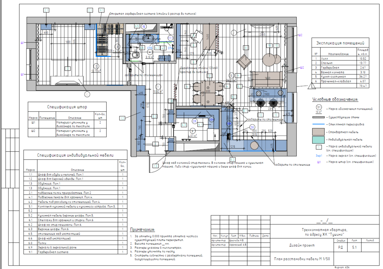 Проект интерьера двухкомнатной квартиры в Тушино — Изображение №1 — Архитектура на Dprofile