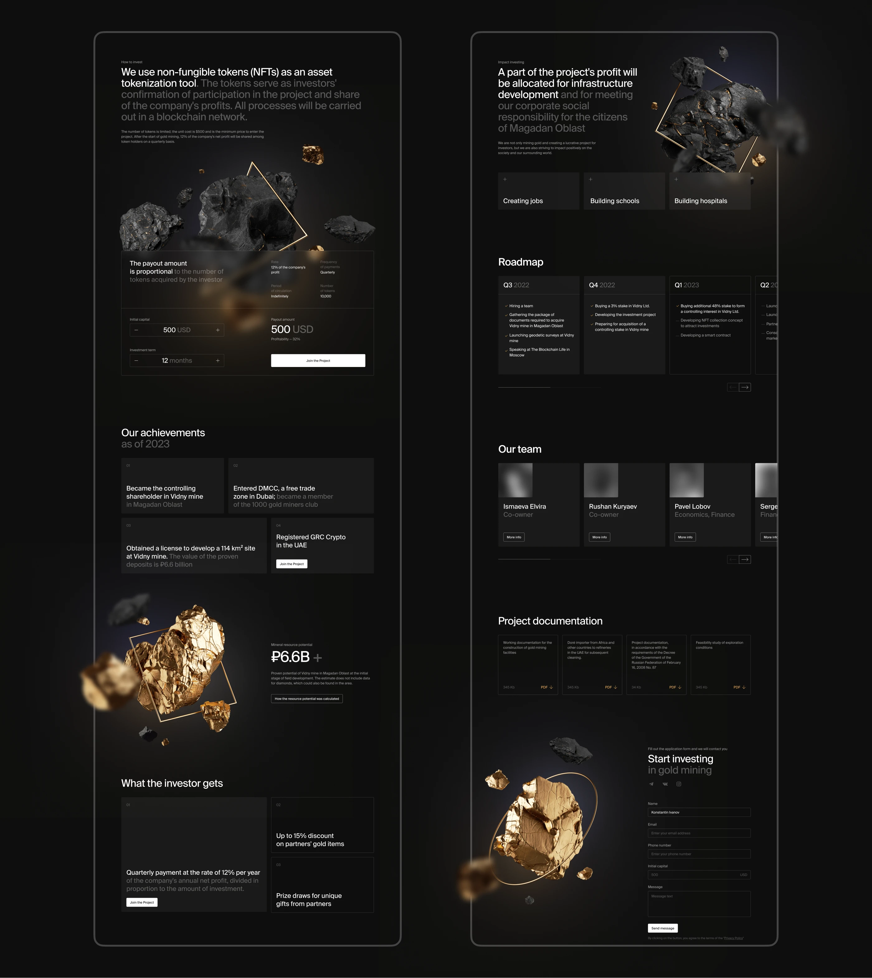 Golden River — Landing Page Design — Изображение №5 — Интерфейсы, Маркетинг на Dprofile