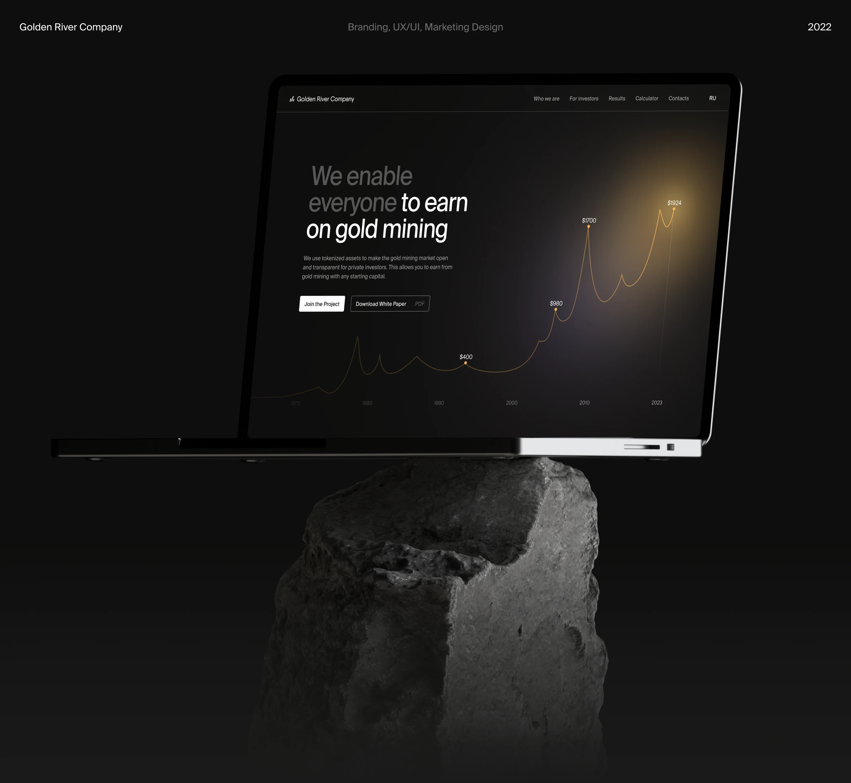Golden River — Landing Page Design — Изображение №1 — Интерфейсы, Маркетинг на Dprofile
