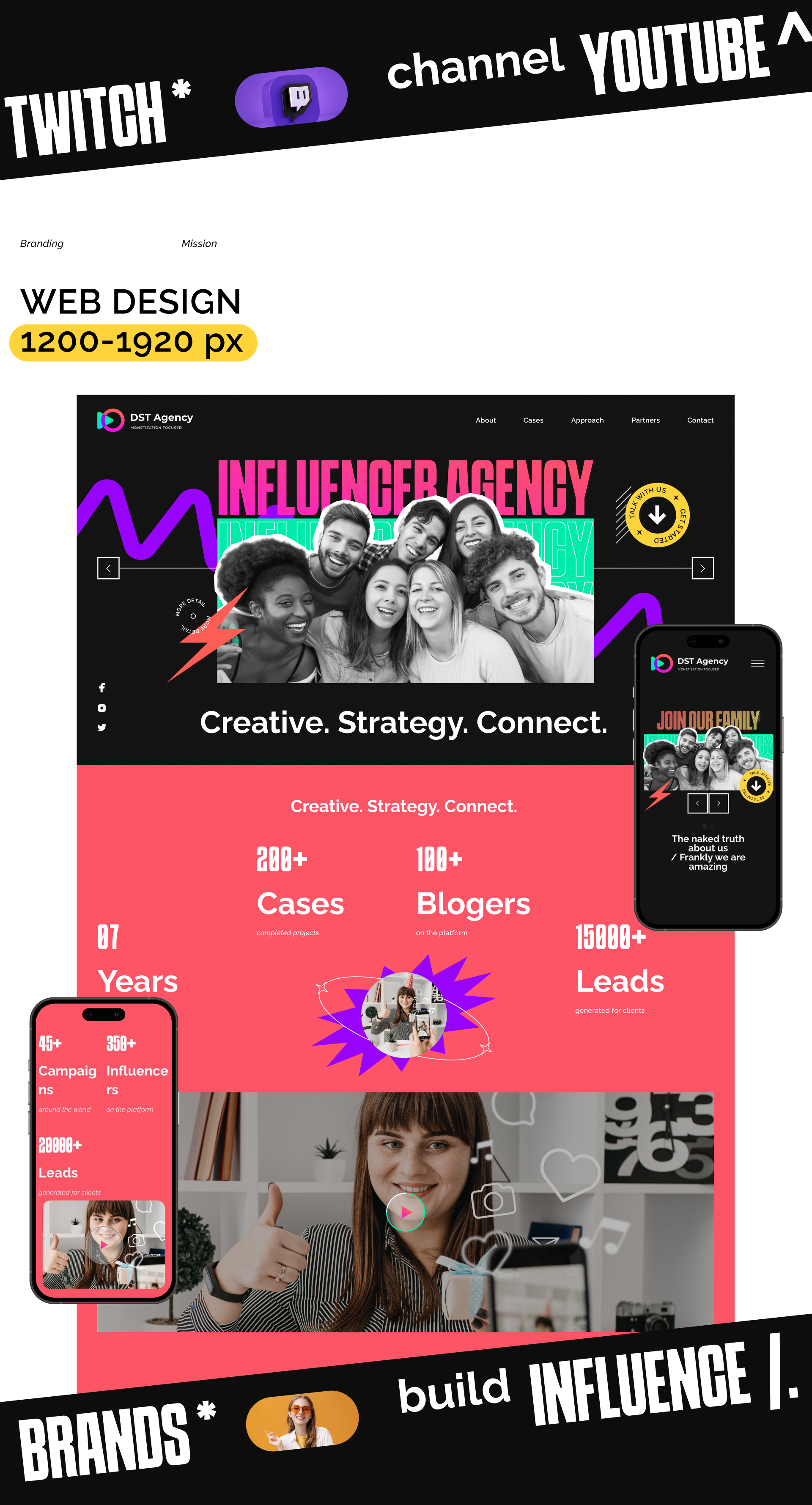 DST: промо-сайт для международной площадки инфлюенсеров — Изображение №5 — Интерфейсы, Анимация на Dprofile