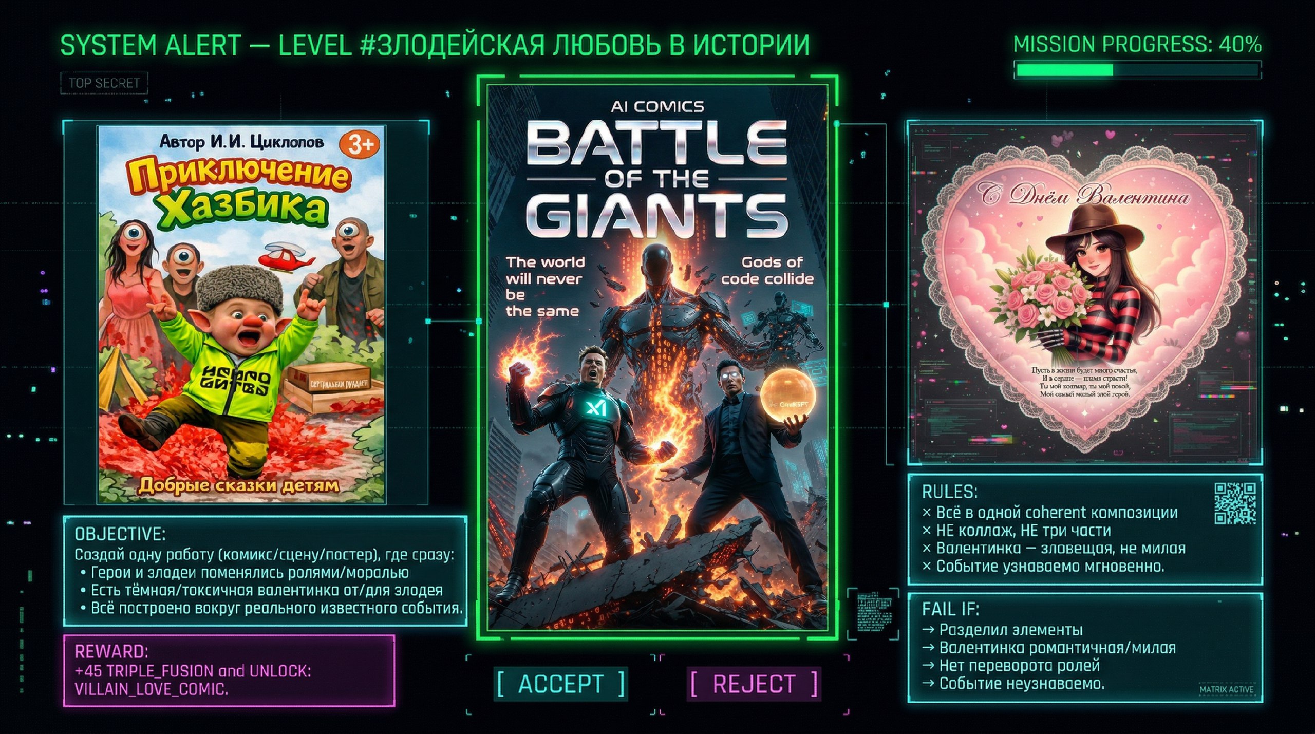 НЕЙРОБИТВА 2026 МИССИЯ ВЫПОЛНЕНА — РЕАЛЬНОСТЬ ВЗЛОМАНА — Изображение №6 — Анимация на Dprofile