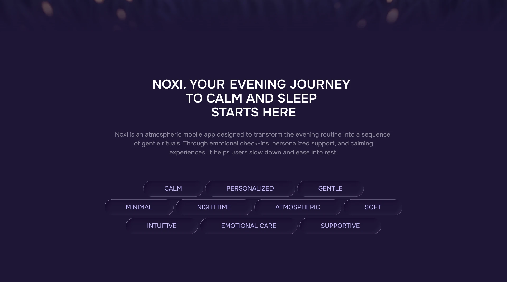 Noxi AI: Sleep & Calm App Concept — Изображение №1 — Интерфейсы на Dprofile