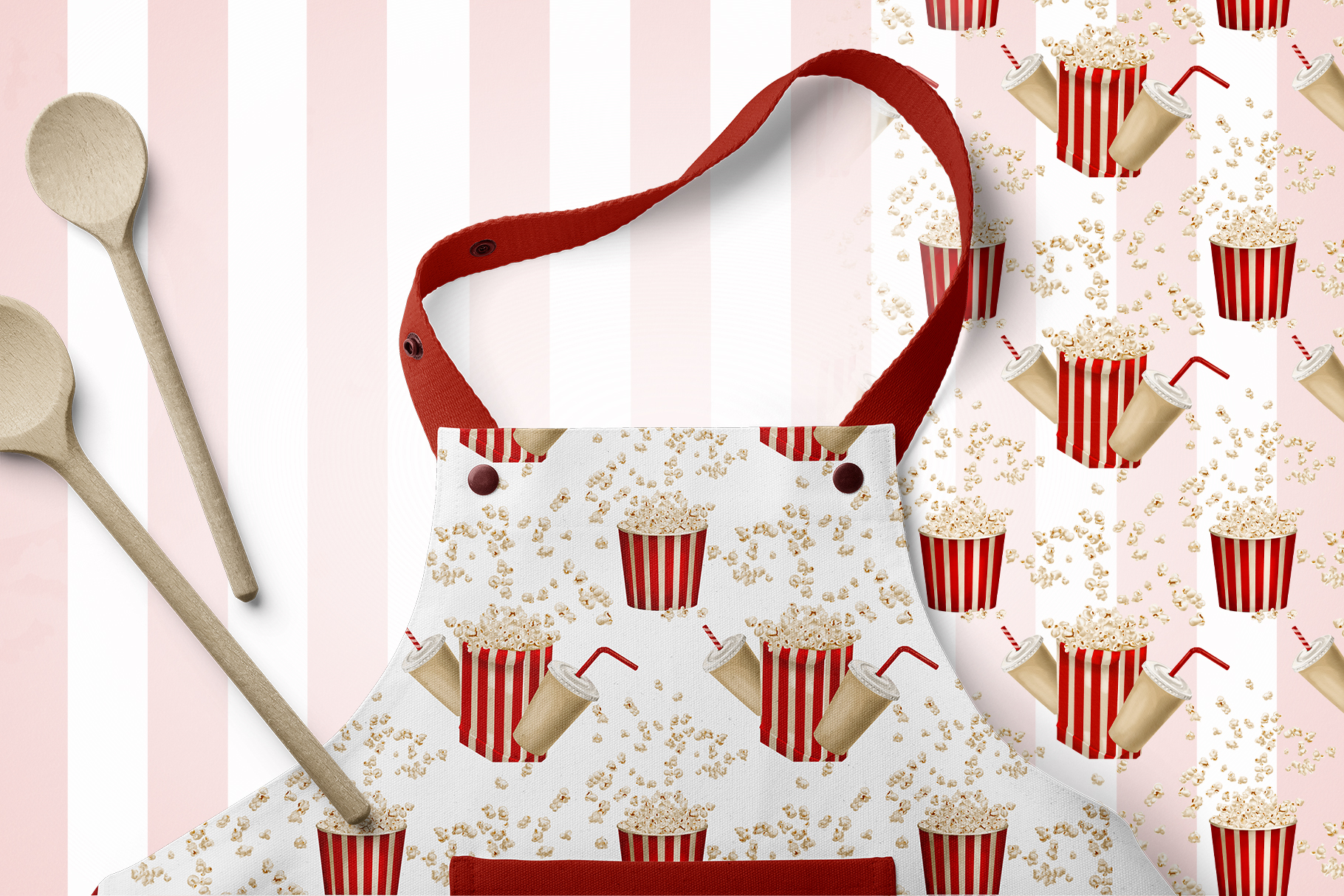 Попкорн, акварельная иллюстрация. — Изображение №11 — Интерфейсы, Брендинг на Dprofile