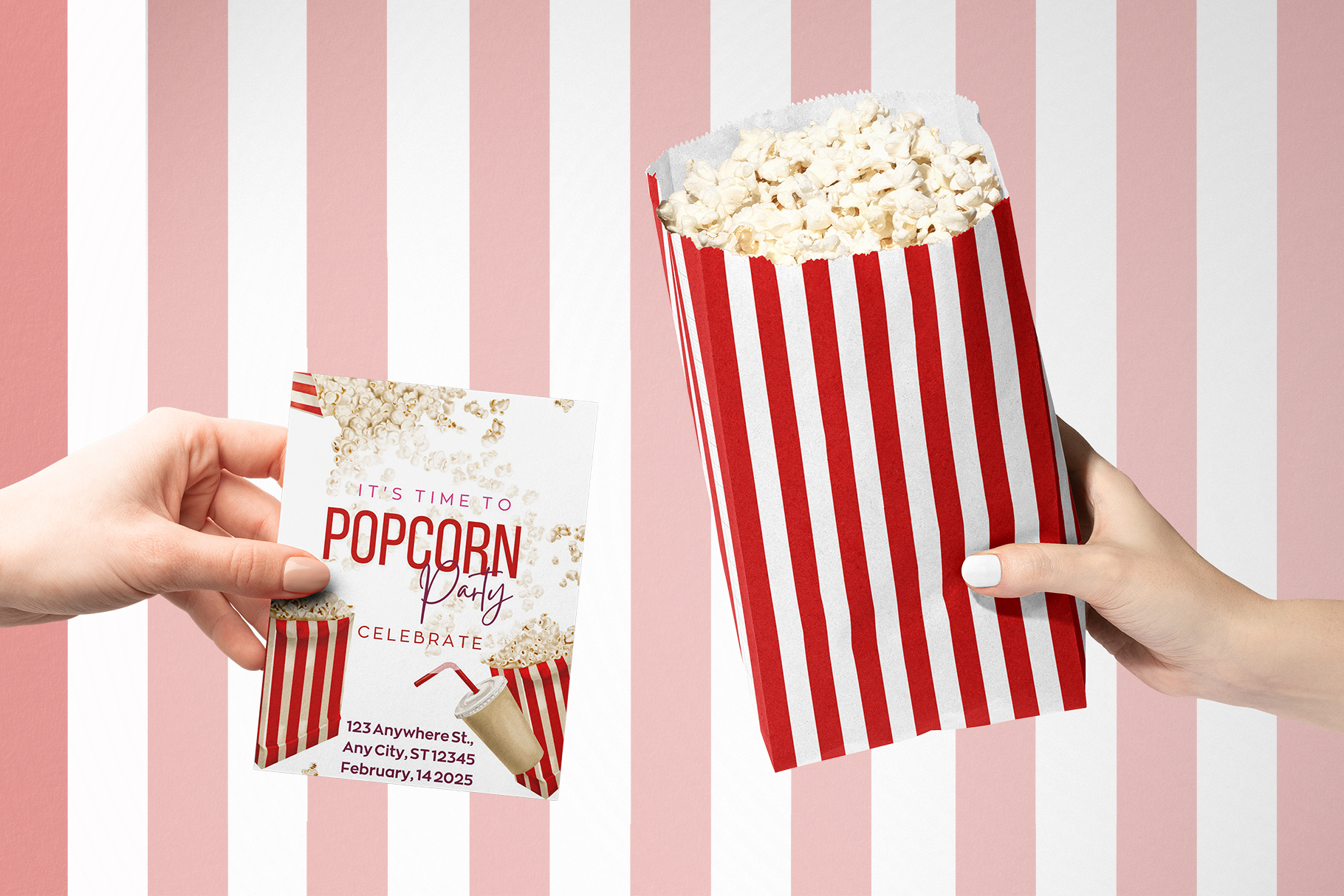 Попкорн, акварельная иллюстрация. — Изображение №3 — Интерфейсы, Брендинг на Dprofile