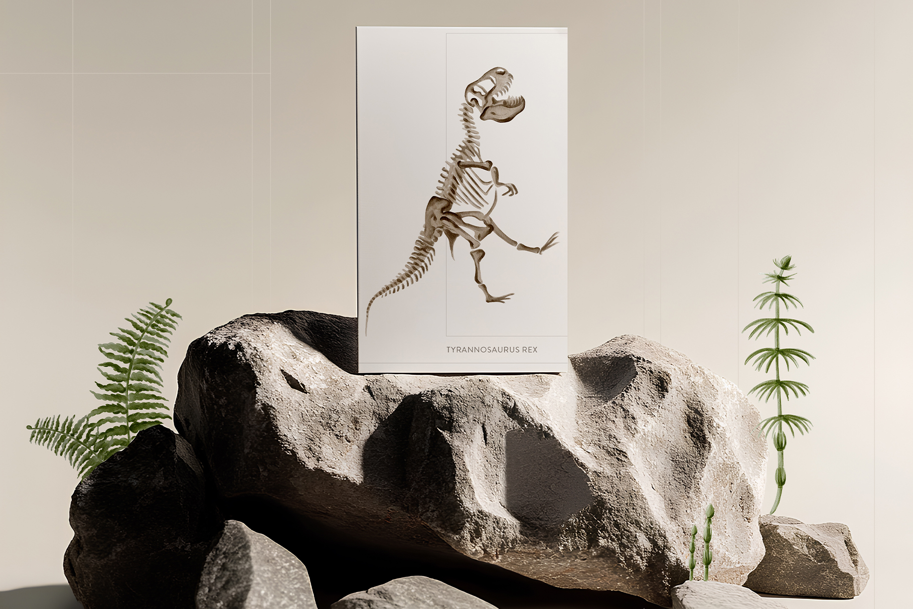 Скелеты динозавров акварельные иллюстрации — Изображение №5 — Брендинг на Dprofile