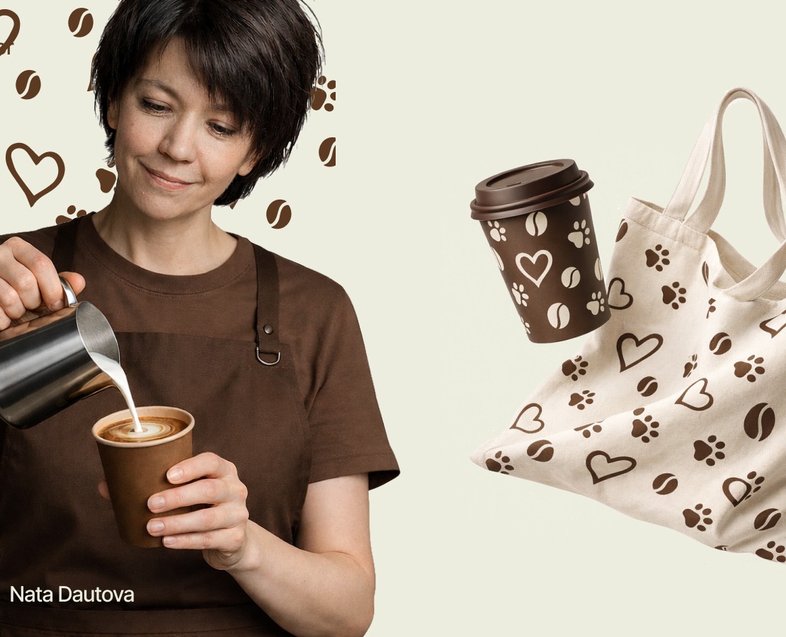 Айдентика кофейни — Графика на Dprofile