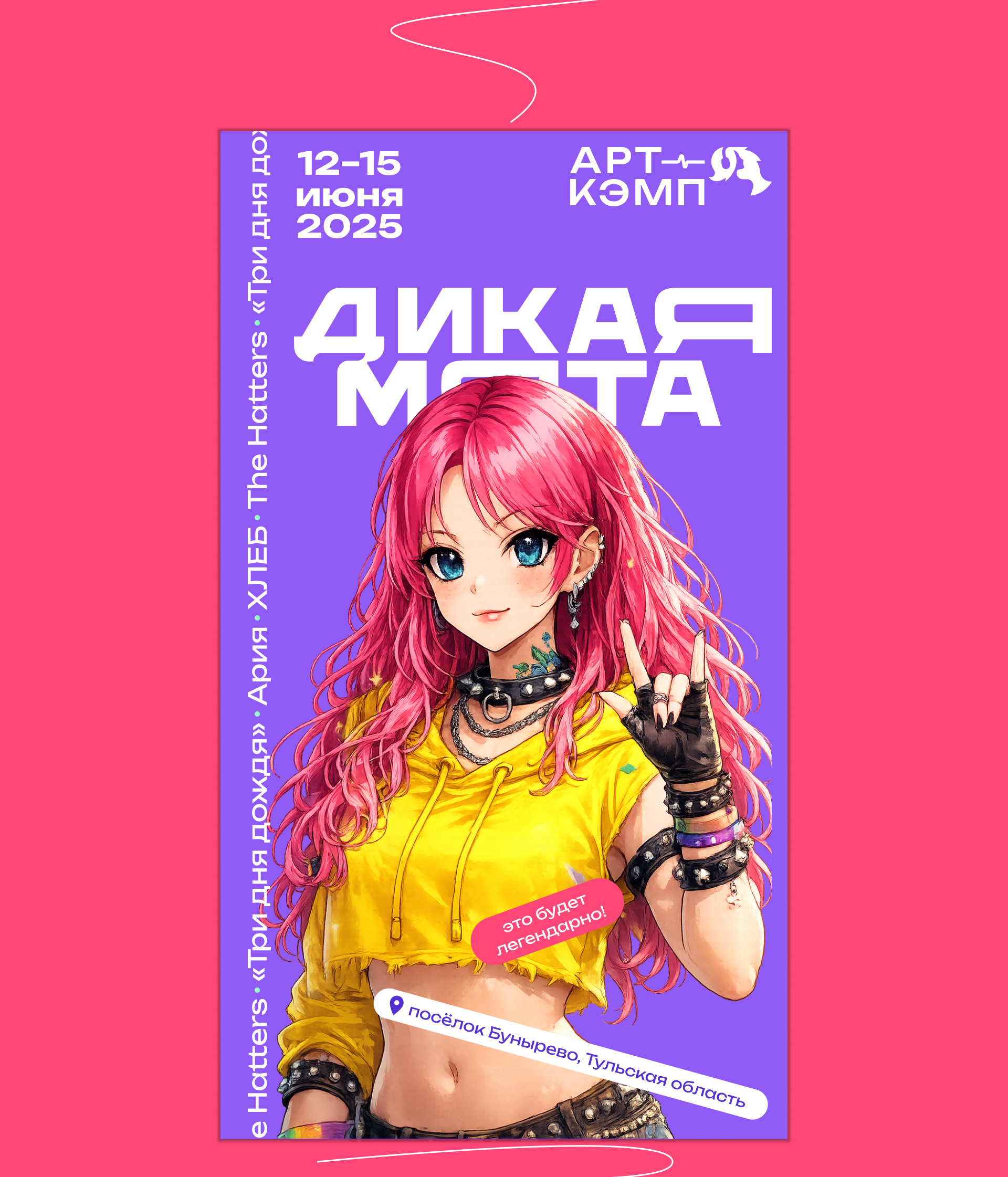 Афиша для фестиваля "Дикая Мята" — Изображение №2 — Графика на Dprofile