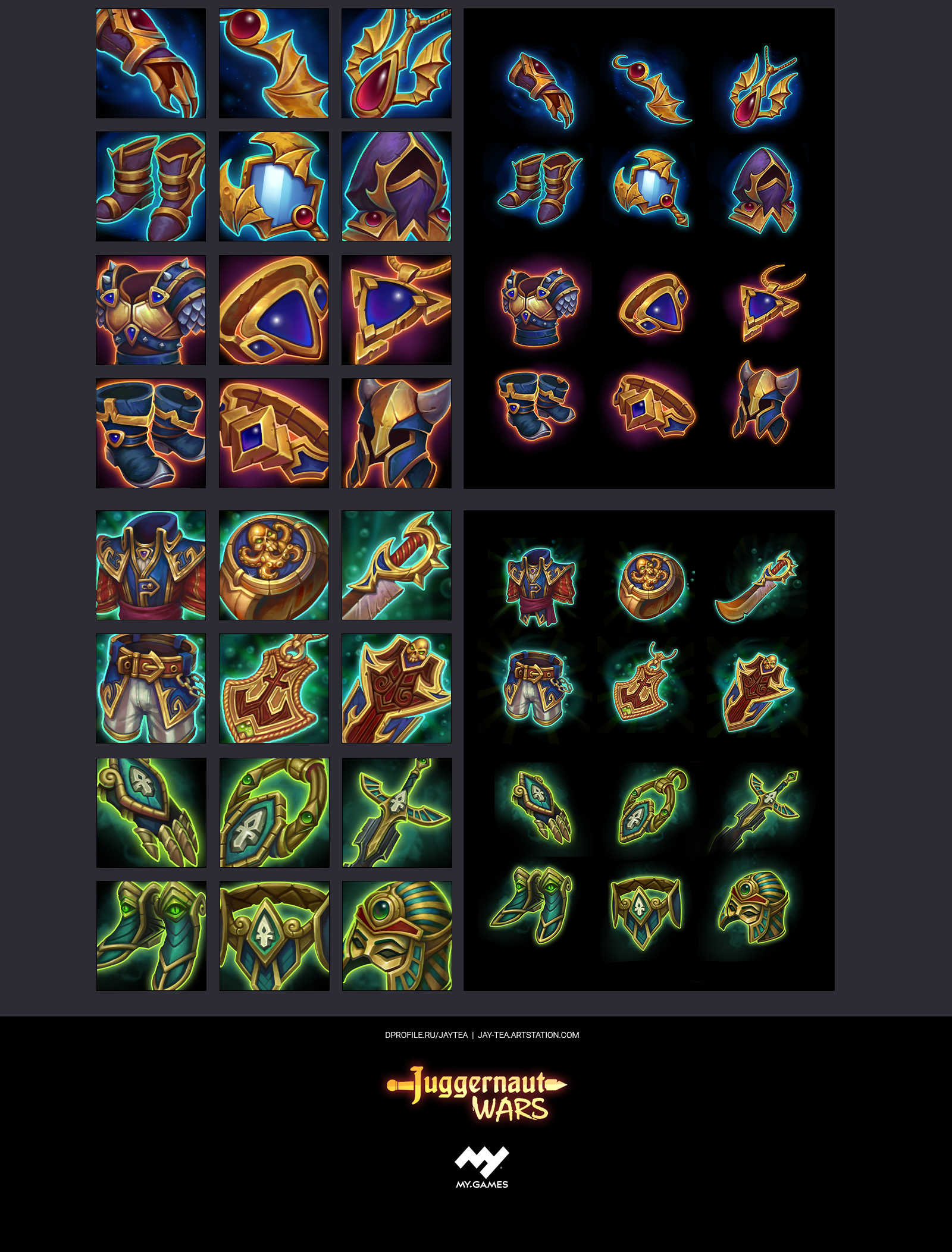 Доспехи, оружие героев для игры Juggernaut Wars — Изображение №2 — Иллюстрация на Dprofile