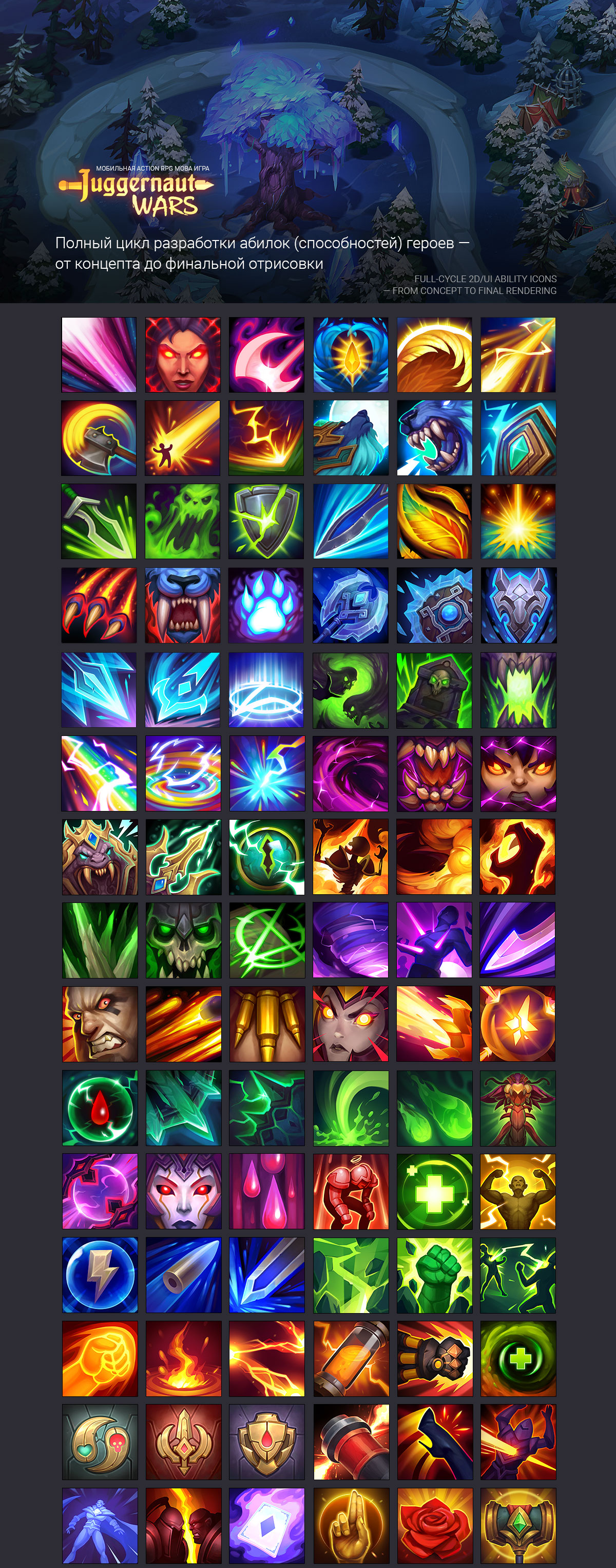 Абилки, перки героев для игры Juggernaut Wars — Изображение №1 — Иллюстрация на Dprofile
