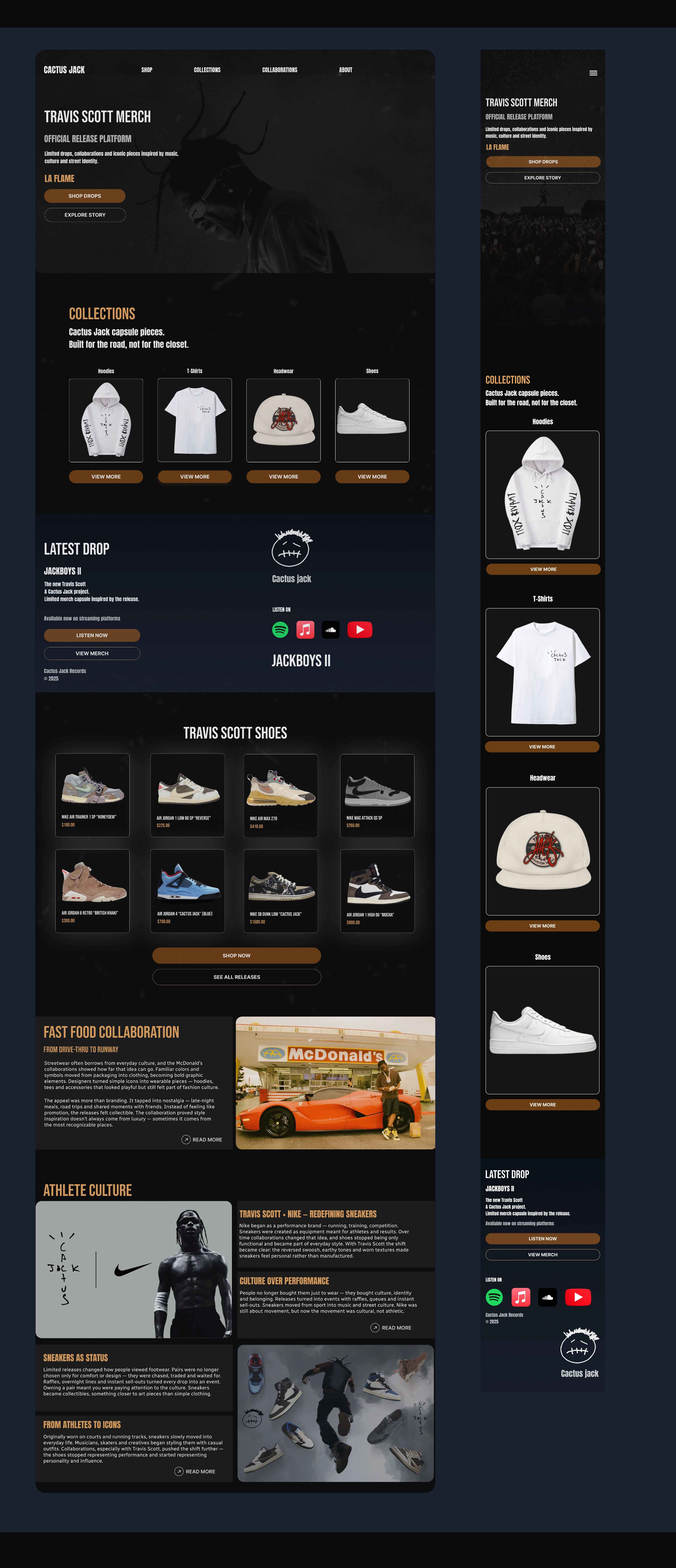 Cactus Jack Merchandise Project — Изображение №6 — Интерфейсы на Dprofile