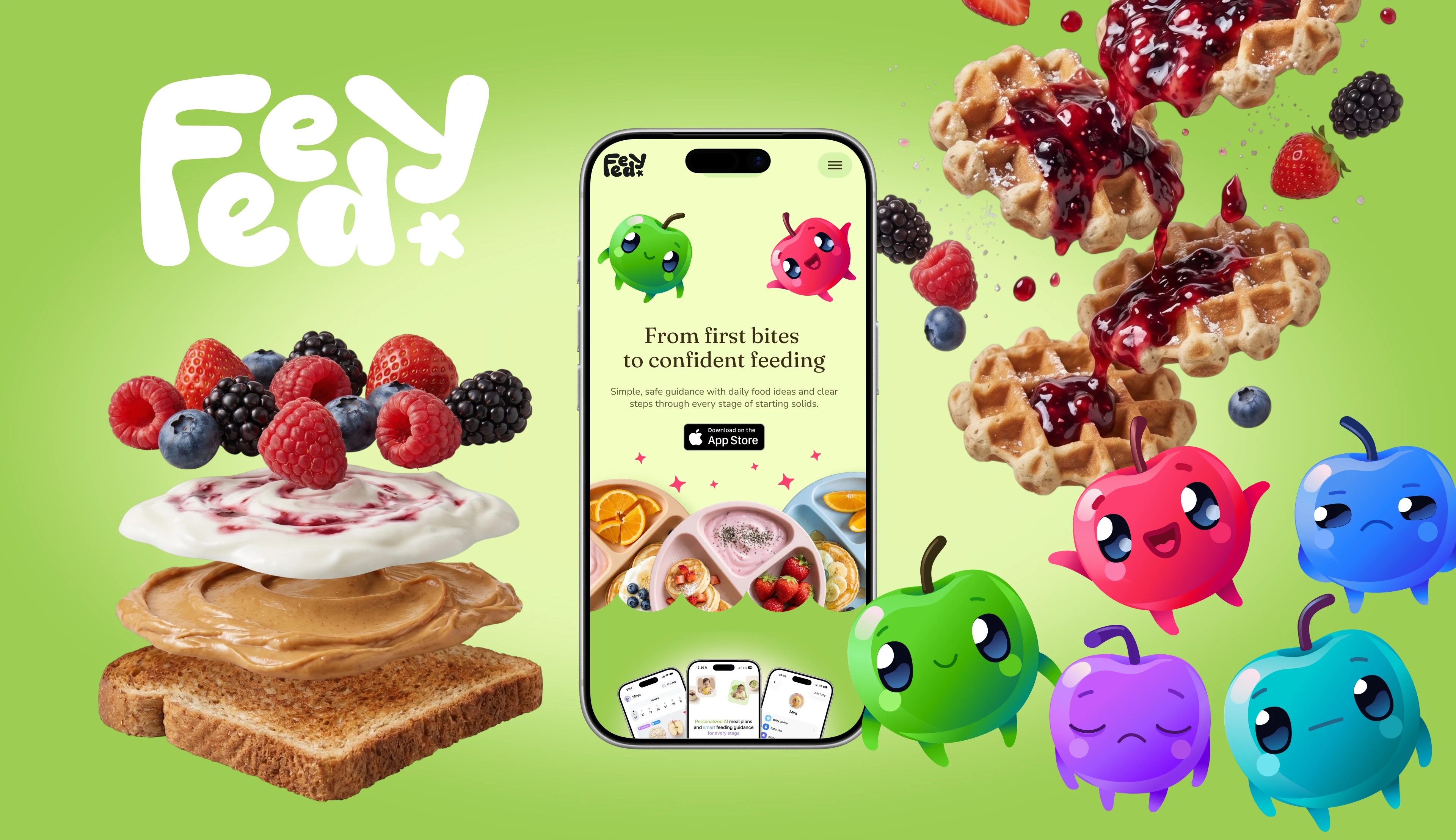 Landing page for the FEEDY app — Изображение №1 — Интерфейсы на Dprofile