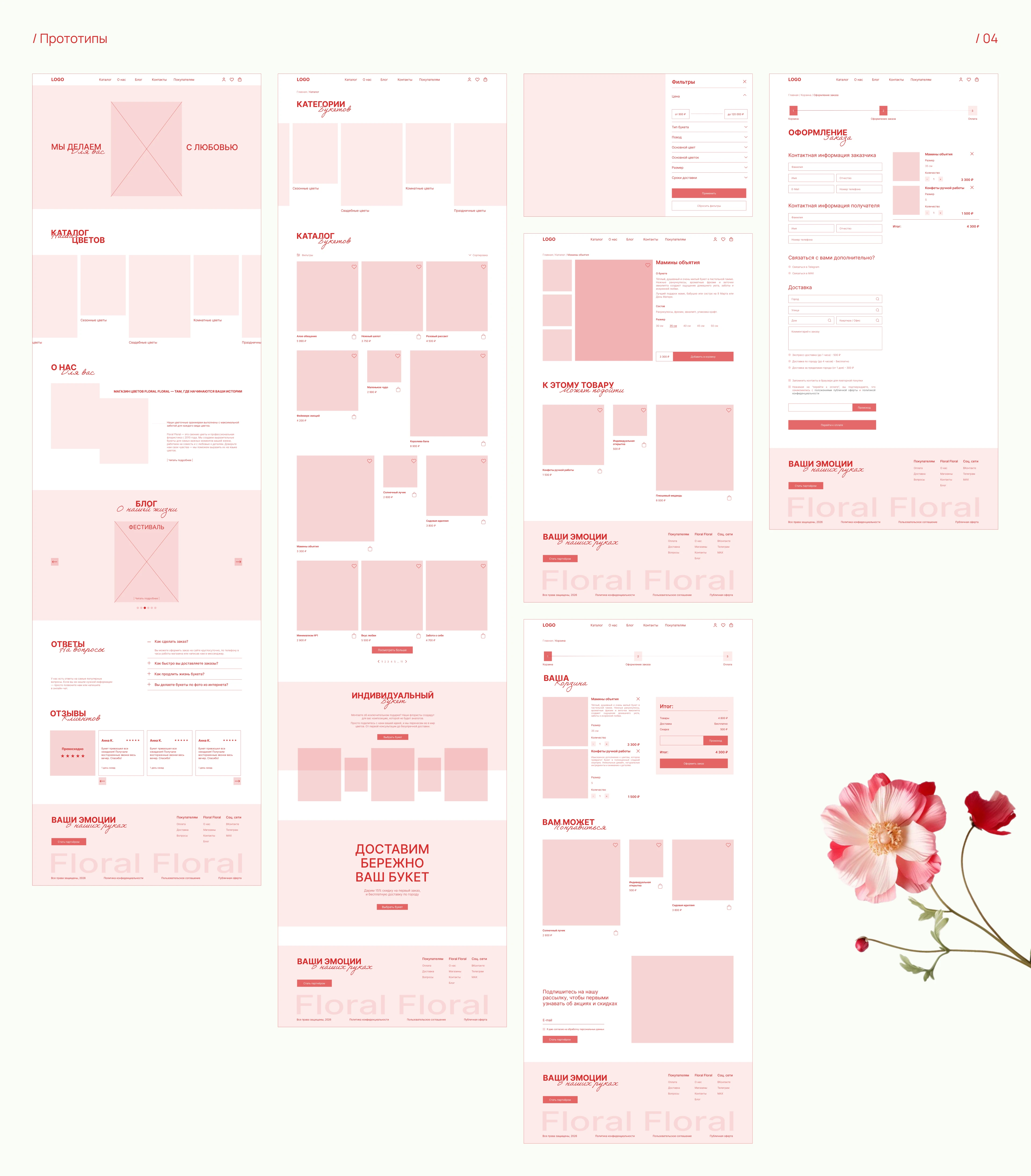 FLORAL FLORAL. Online flower shop — Изображение №5 — Интерфейсы на Dprofile