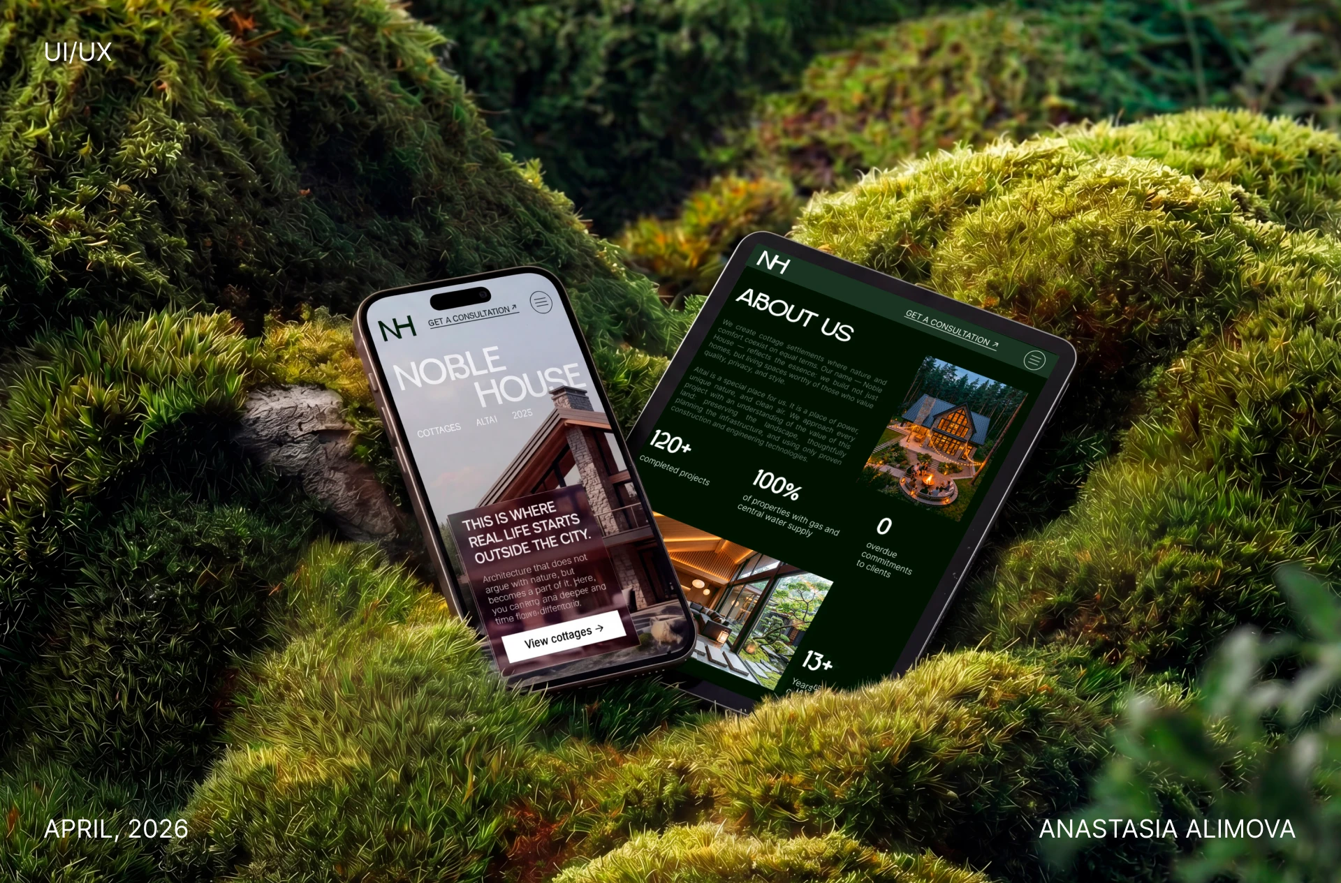 Лэндинг для коттеджного поселка NOBLE HOUSE — Изображение №1 — Интерфейсы, Нейро на Dprofile