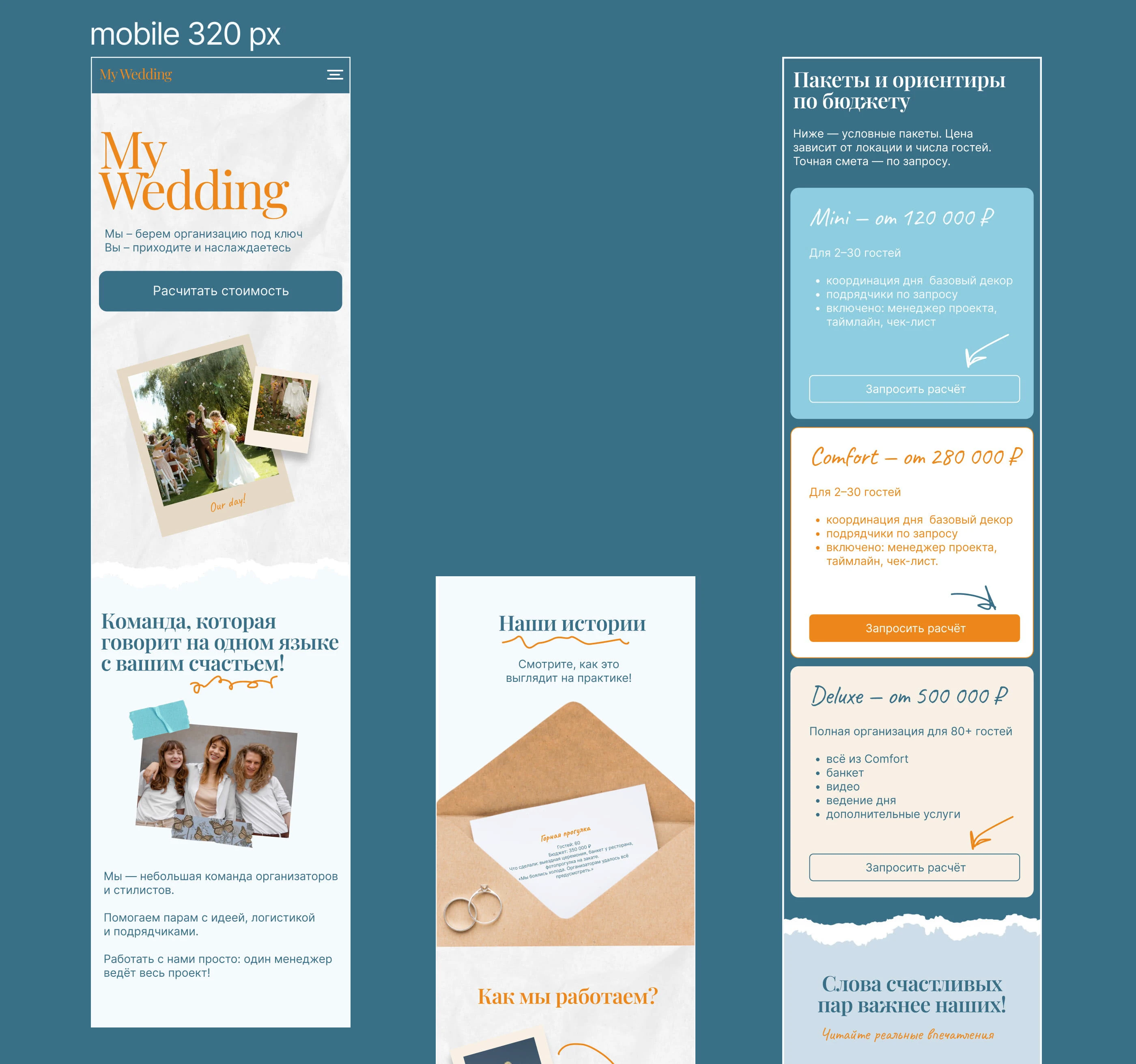 Сайт свадебного агентства «My Wedding» — Изображение №14 — Интерфейсы, Архитектура на Dprofile