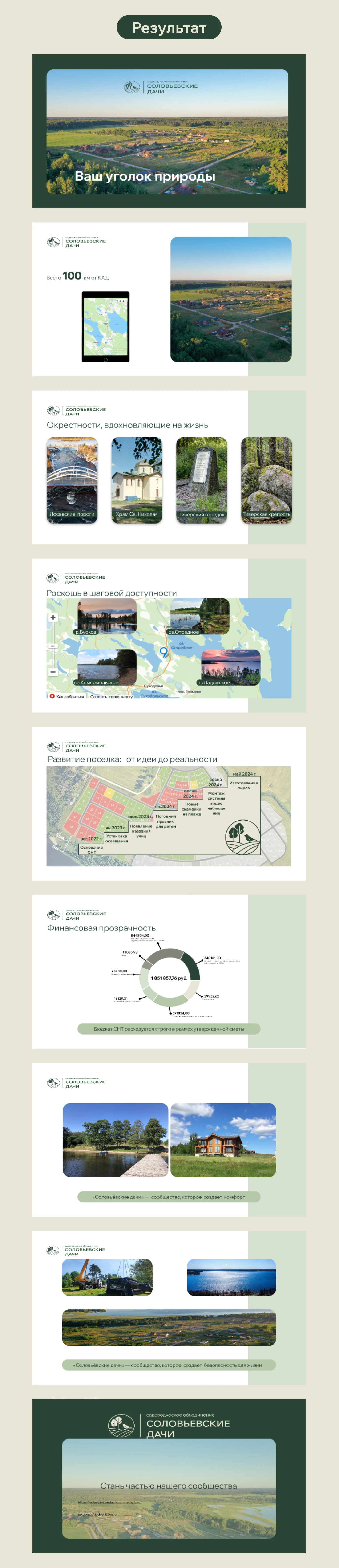 СНТ Соловьевские Дачи — Изображение №3 — Интерфейсы, Брендинг на Dprofile