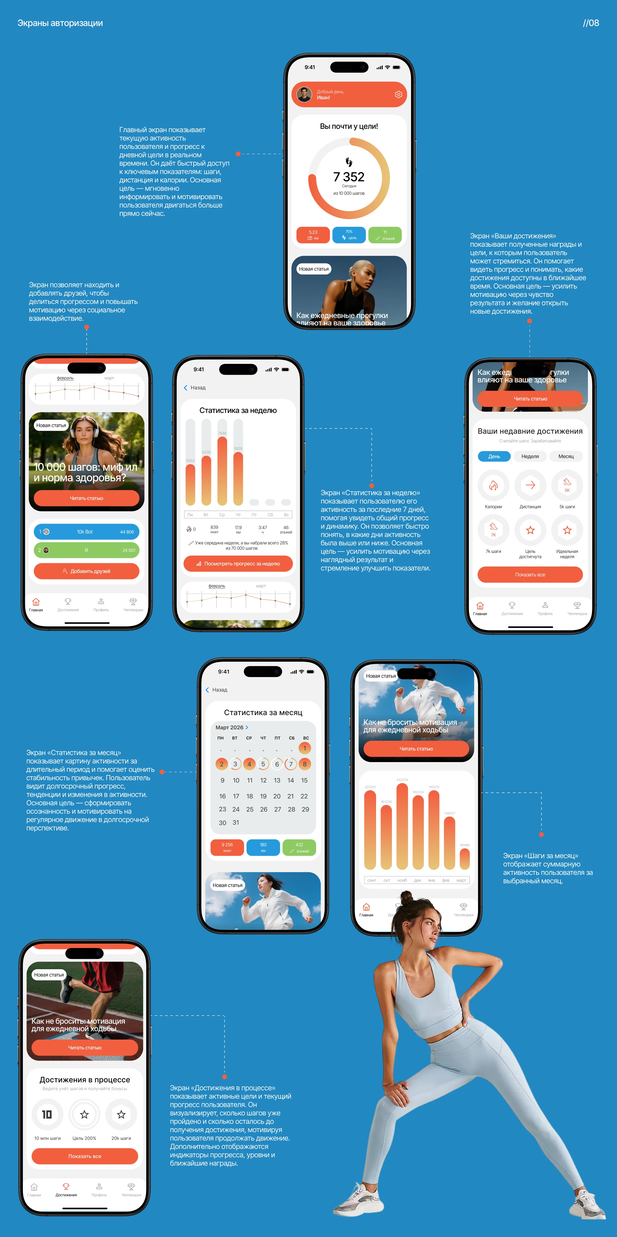 Приложение трекер шагов StepUp — Изображение №11 — Интерфейсы на Dprofile